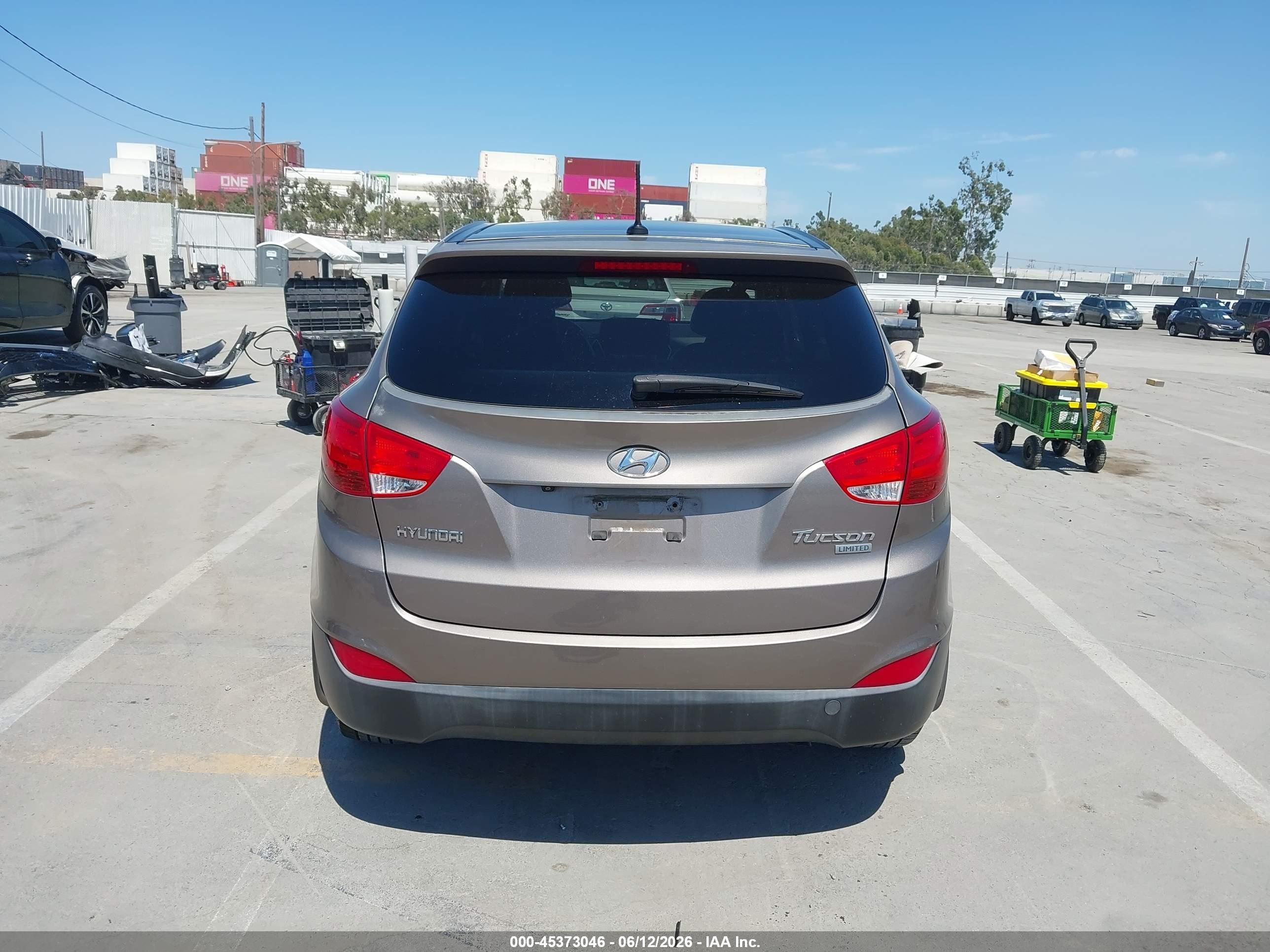 2013 Hyundai Tucson Limited Brown vin: KM8JU3ACXDU637278