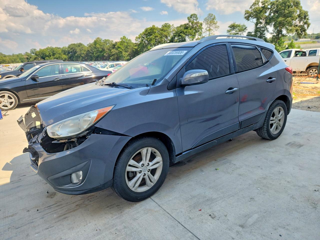 2013 Hyundai Tucson Gls Gray vin: KM8JU3ACXDU637295