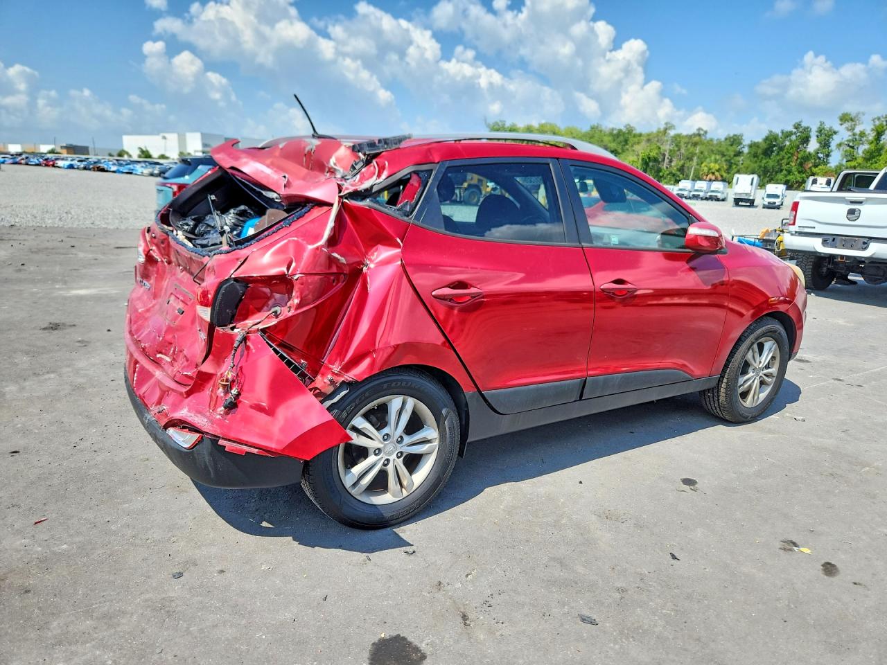 2013 Hyundai Tucson Gls Red vin: KM8JU3ACXDU691115