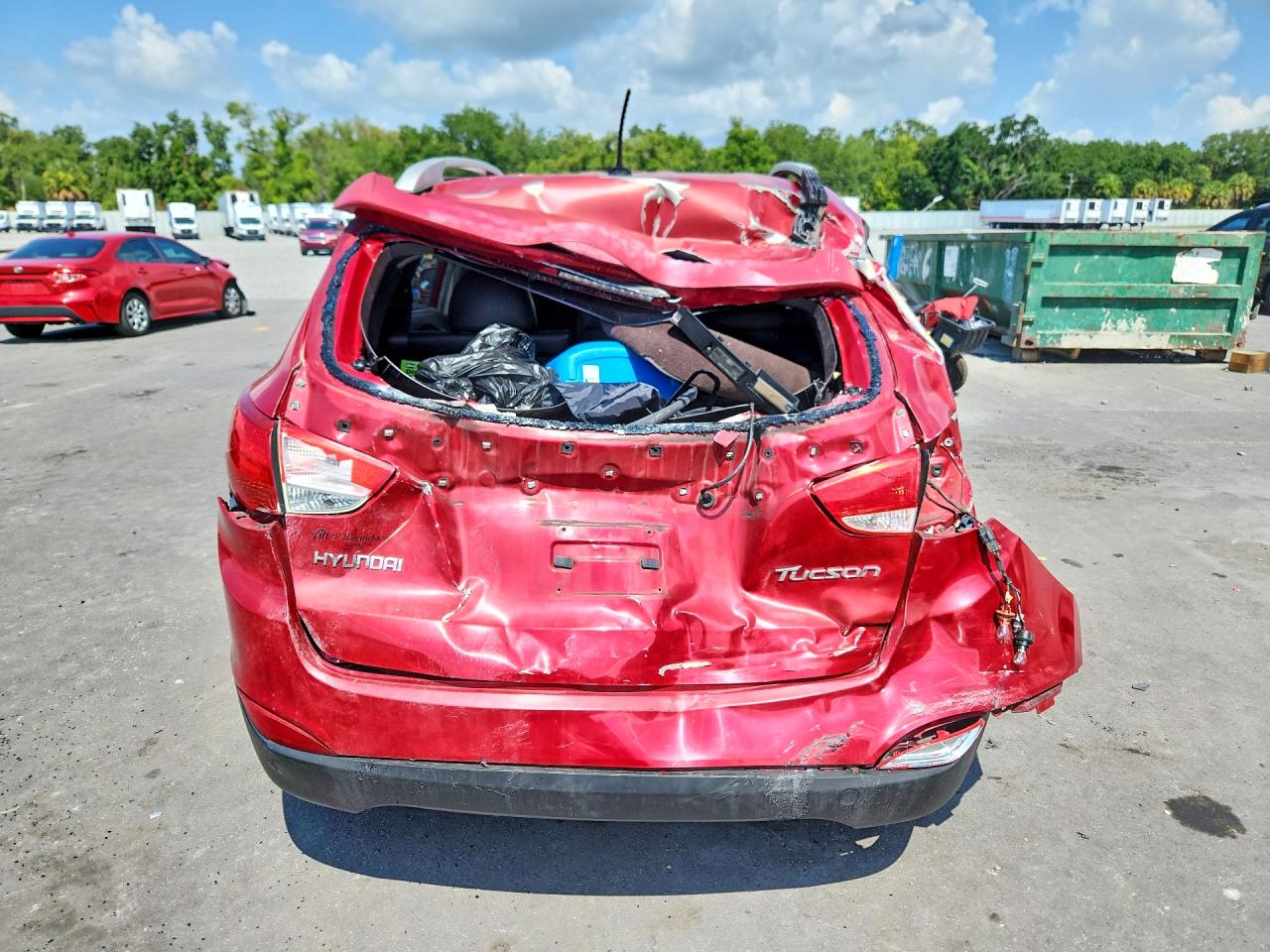 2013 Hyundai Tucson Gls Red vin: KM8JU3ACXDU691115