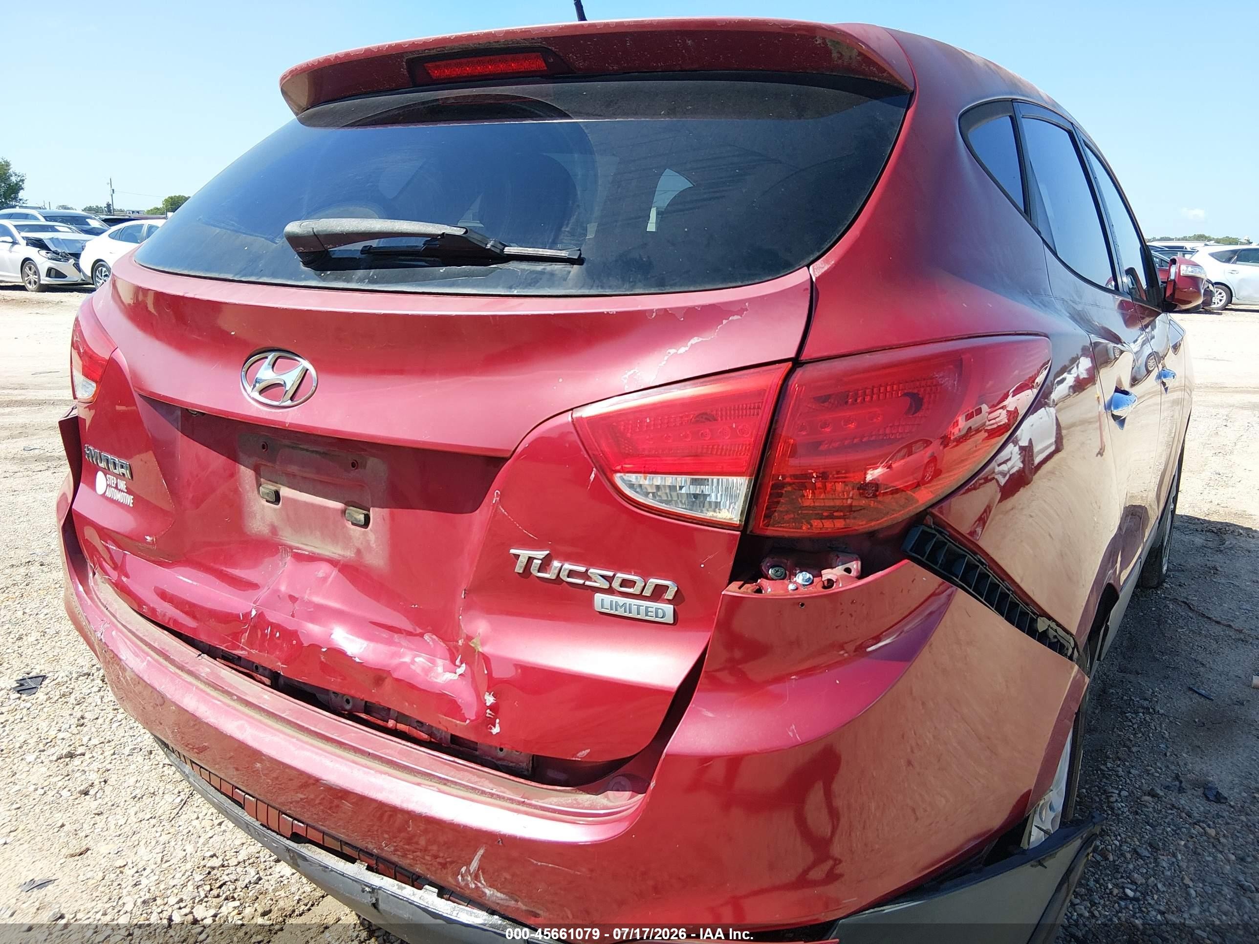 2013 Hyundai Tucson Limited Red vin: KM8JU3ACXDU728129