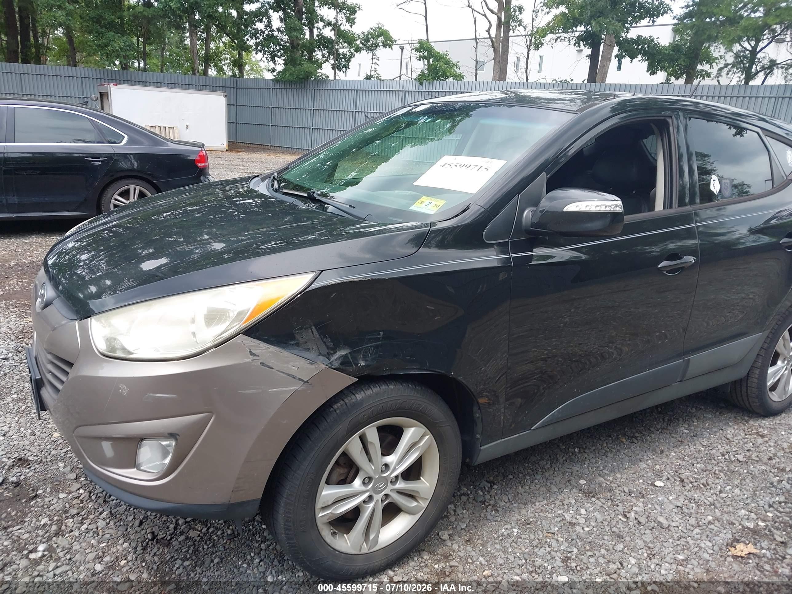 2013 Hyundai Tucson Gls Black vin: KM8JU3ACXDU741625