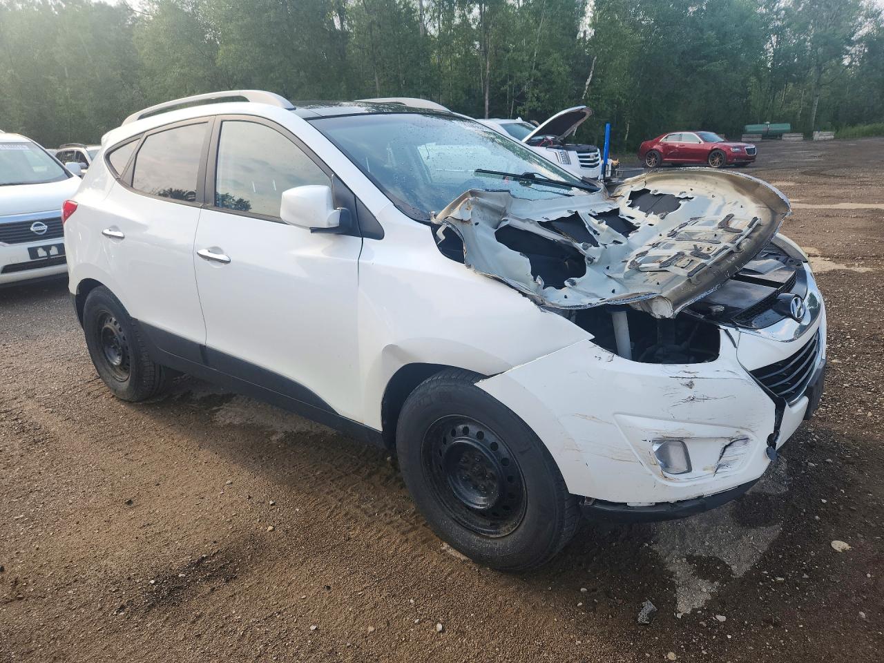 2014 Hyundai Tucson Se White vin: KM8JU3AG0EU829006