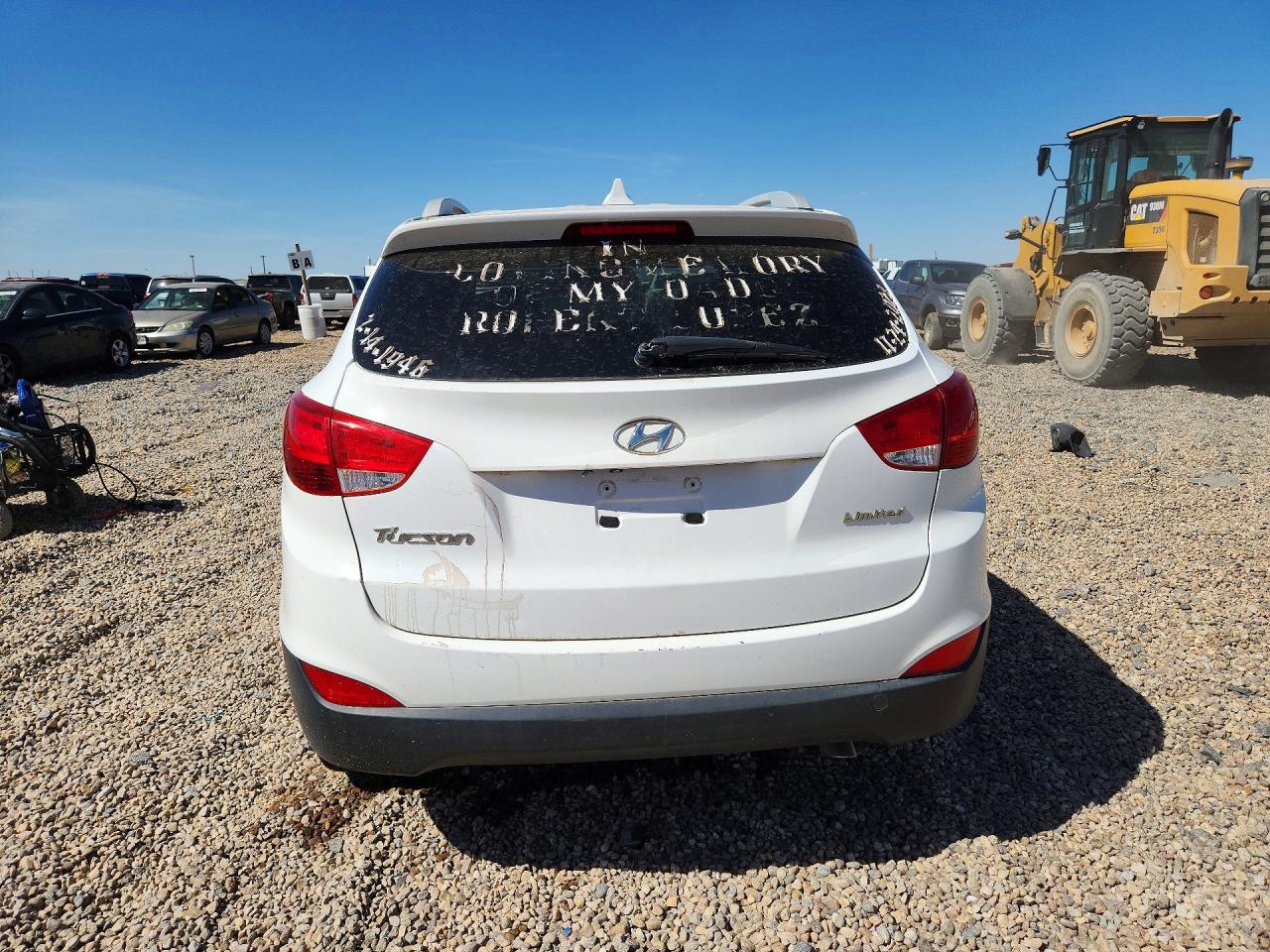 2014 Hyundai Tucson Limited White vin: KM8JU3AG0EU853984