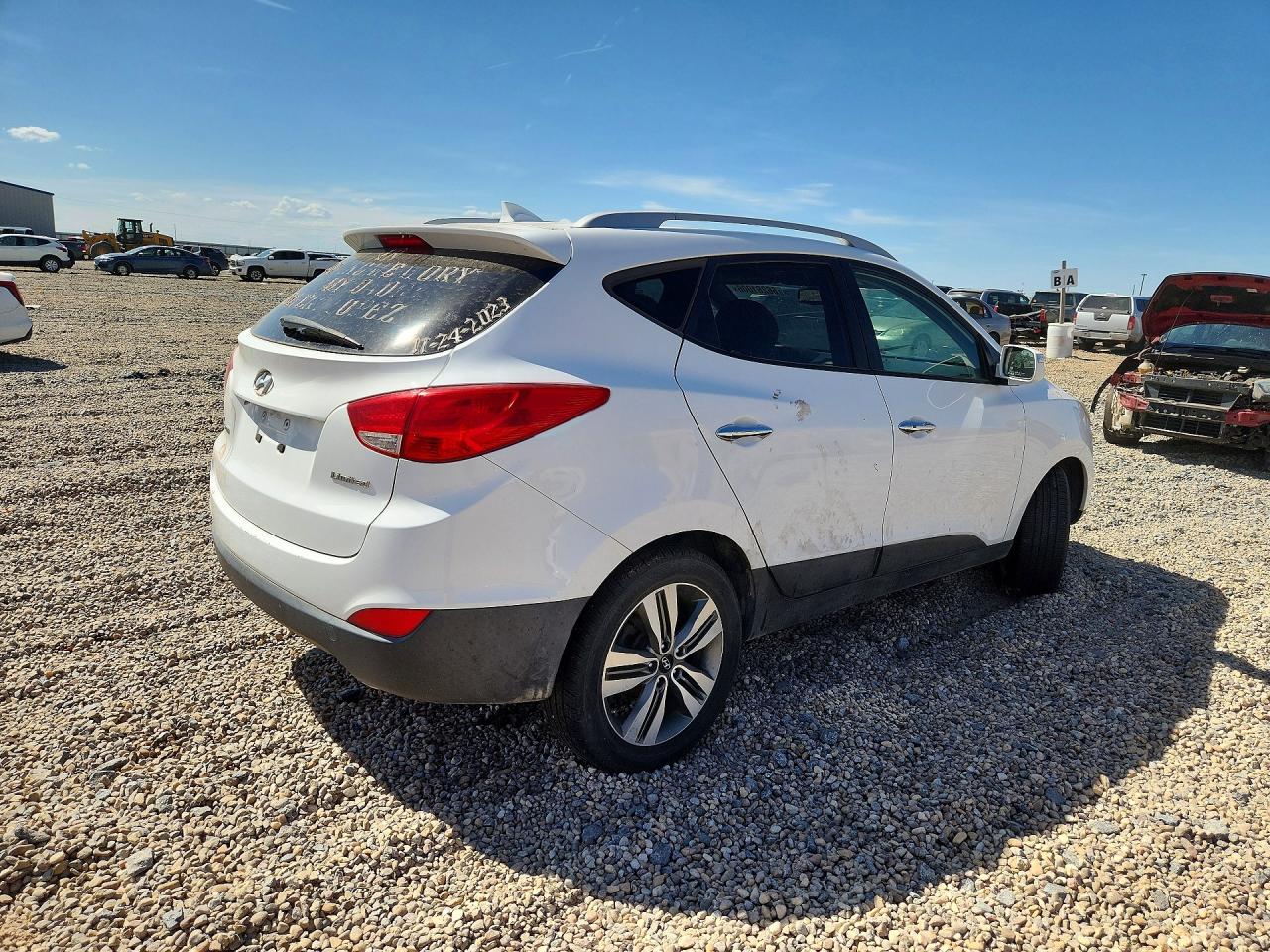 2014 Hyundai Tucson Limited White vin: KM8JU3AG0EU853984