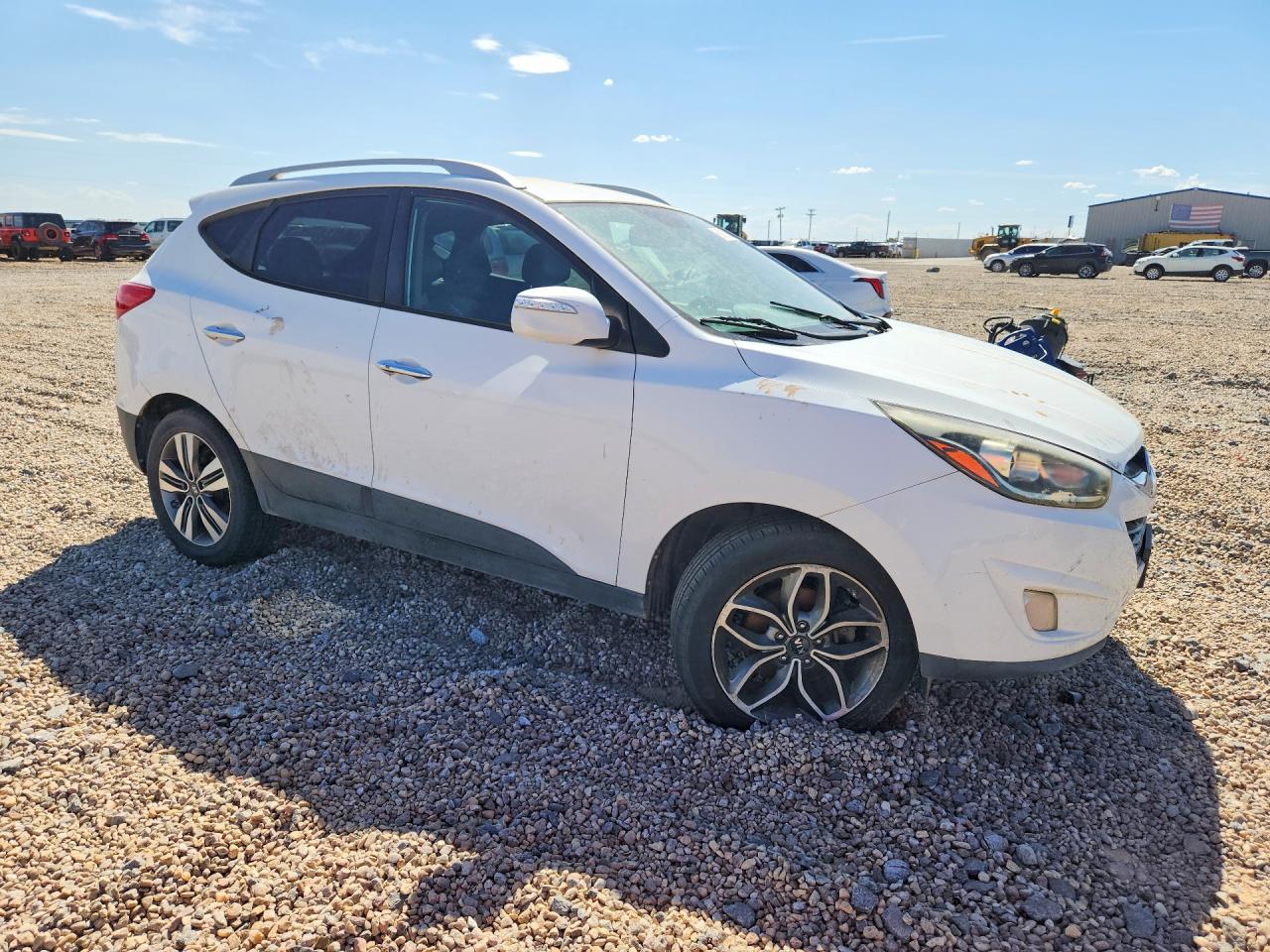 2014 Hyundai Tucson Limited White vin: KM8JU3AG0EU853984