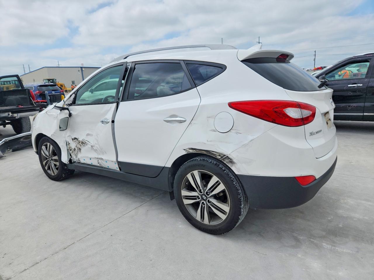2014 Hyundai Tucson Limited White vin: KM8JU3AG0EU857873