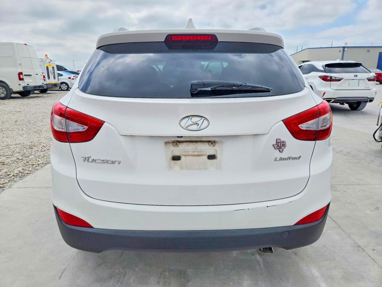 2014 Hyundai Tucson Limited White vin: KM8JU3AG0EU857873