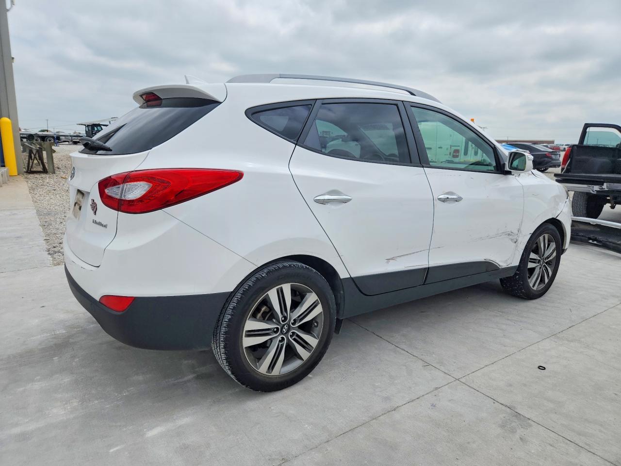 2014 Hyundai Tucson Limited White vin: KM8JU3AG0EU857873