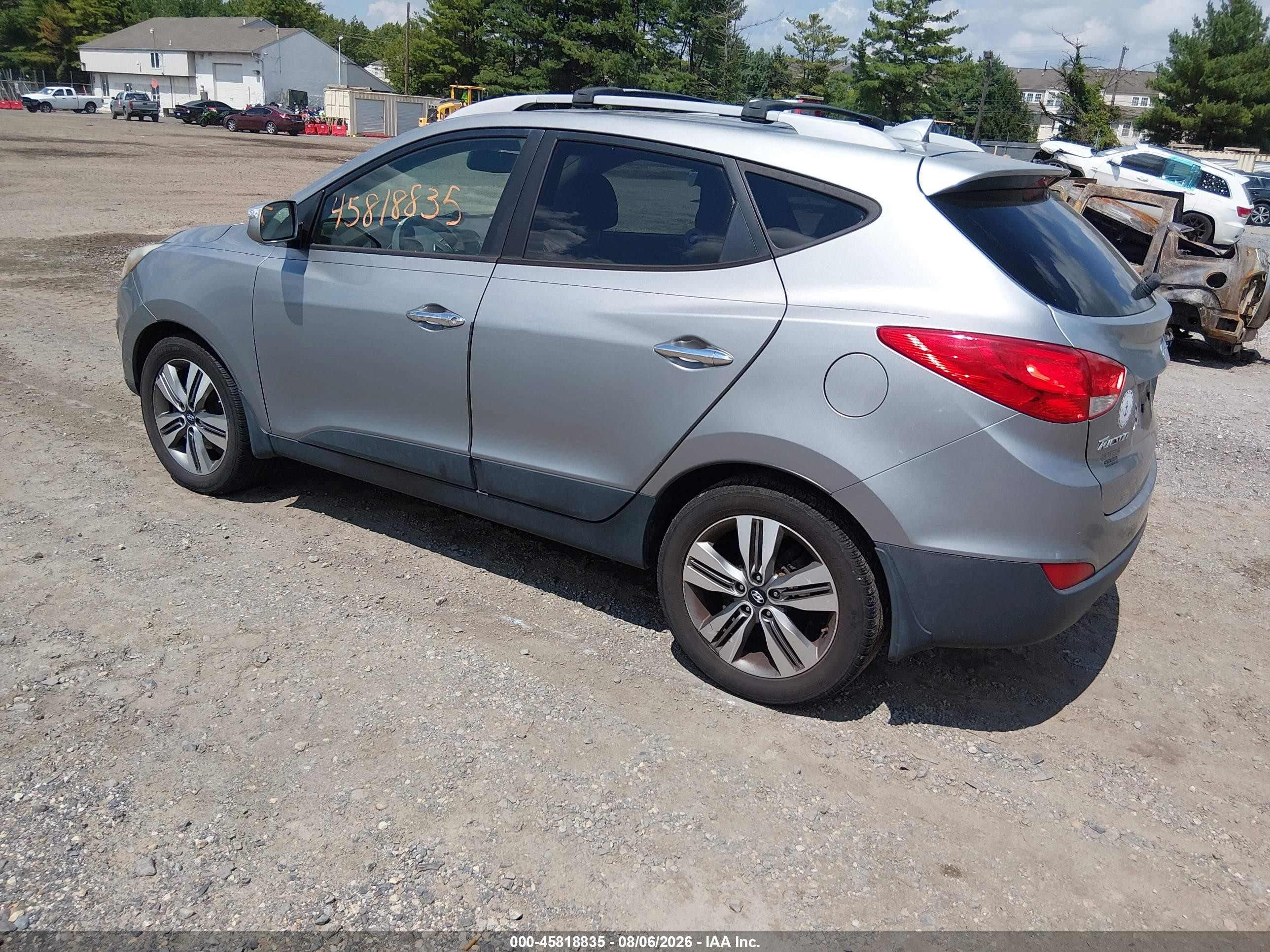 2014 Hyundai Tucson Limited Серебряный vin: KM8JU3AG0EU941496