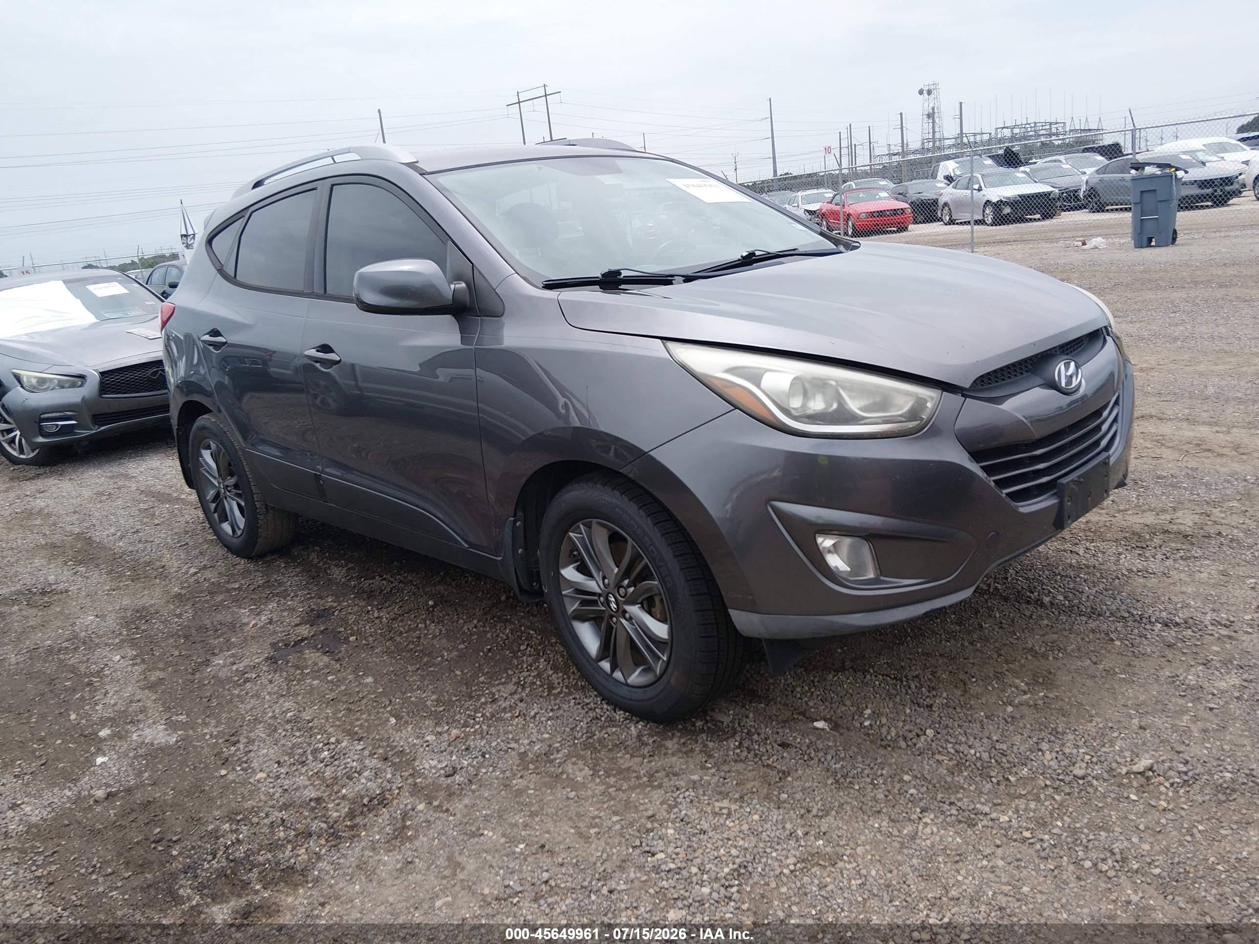 2014 Hyundai Tucson Se Серый vin: KM8JU3AG1EU864458