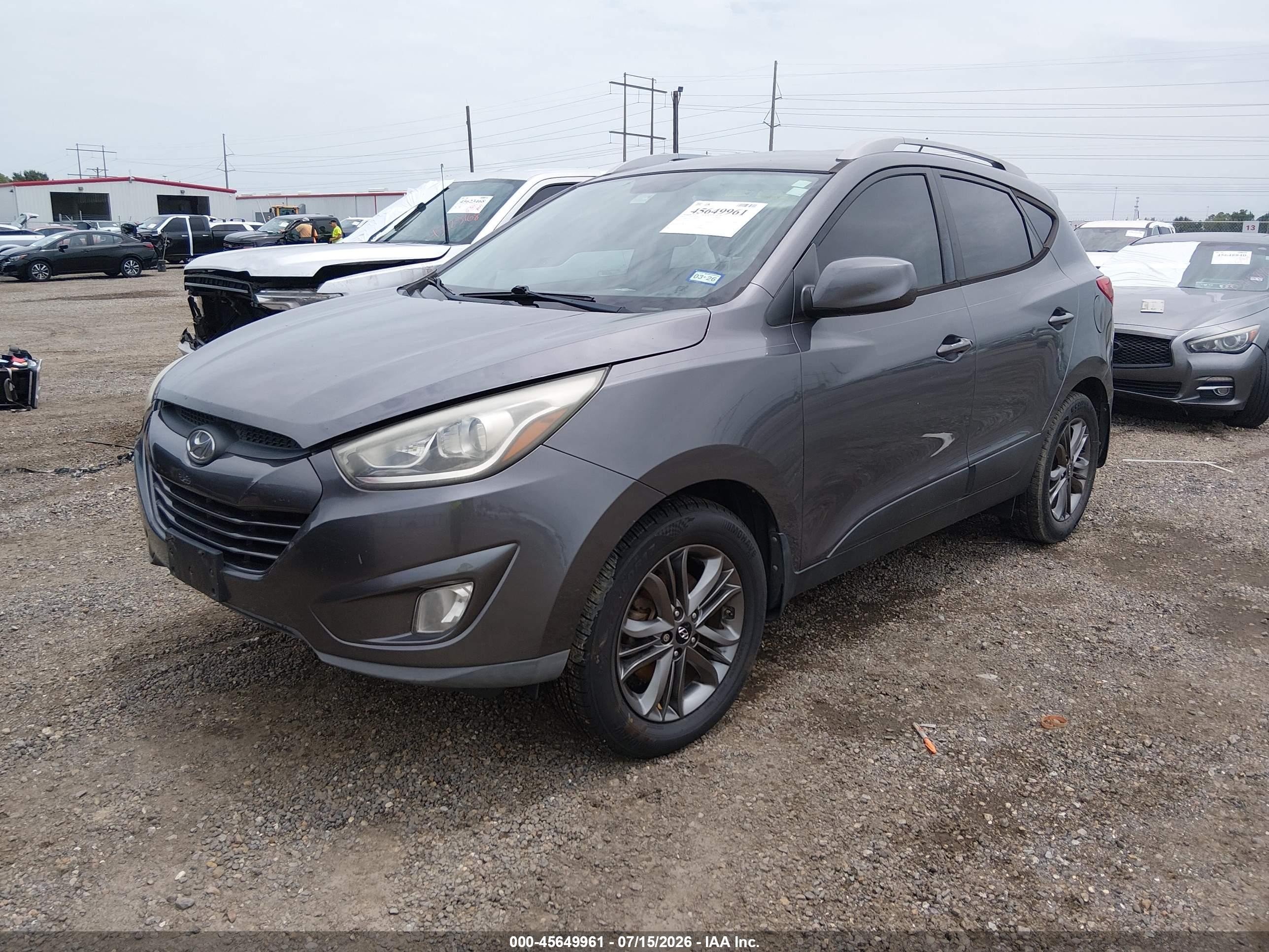 2014 Hyundai Tucson Se Серый vin: KM8JU3AG1EU864458