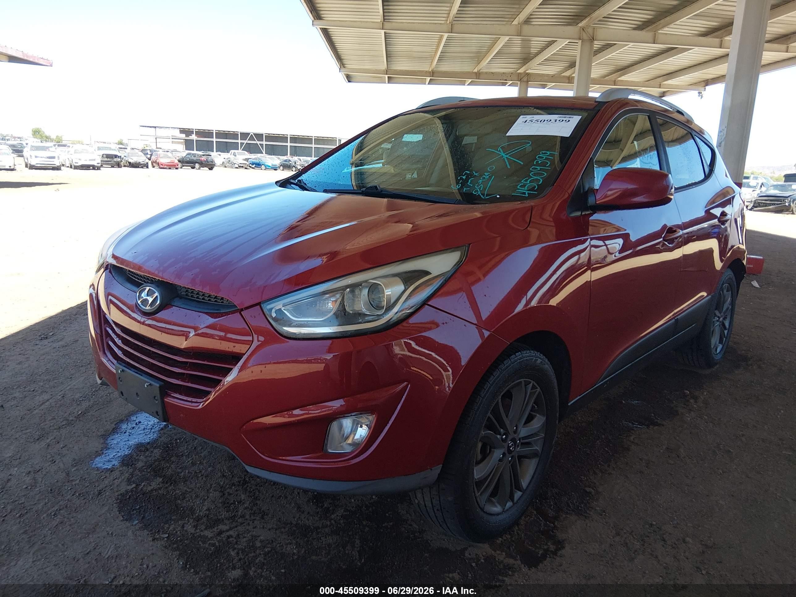 2015 Hyundai Tucson Se Красный vin: KM8JU3AG1FU059240
