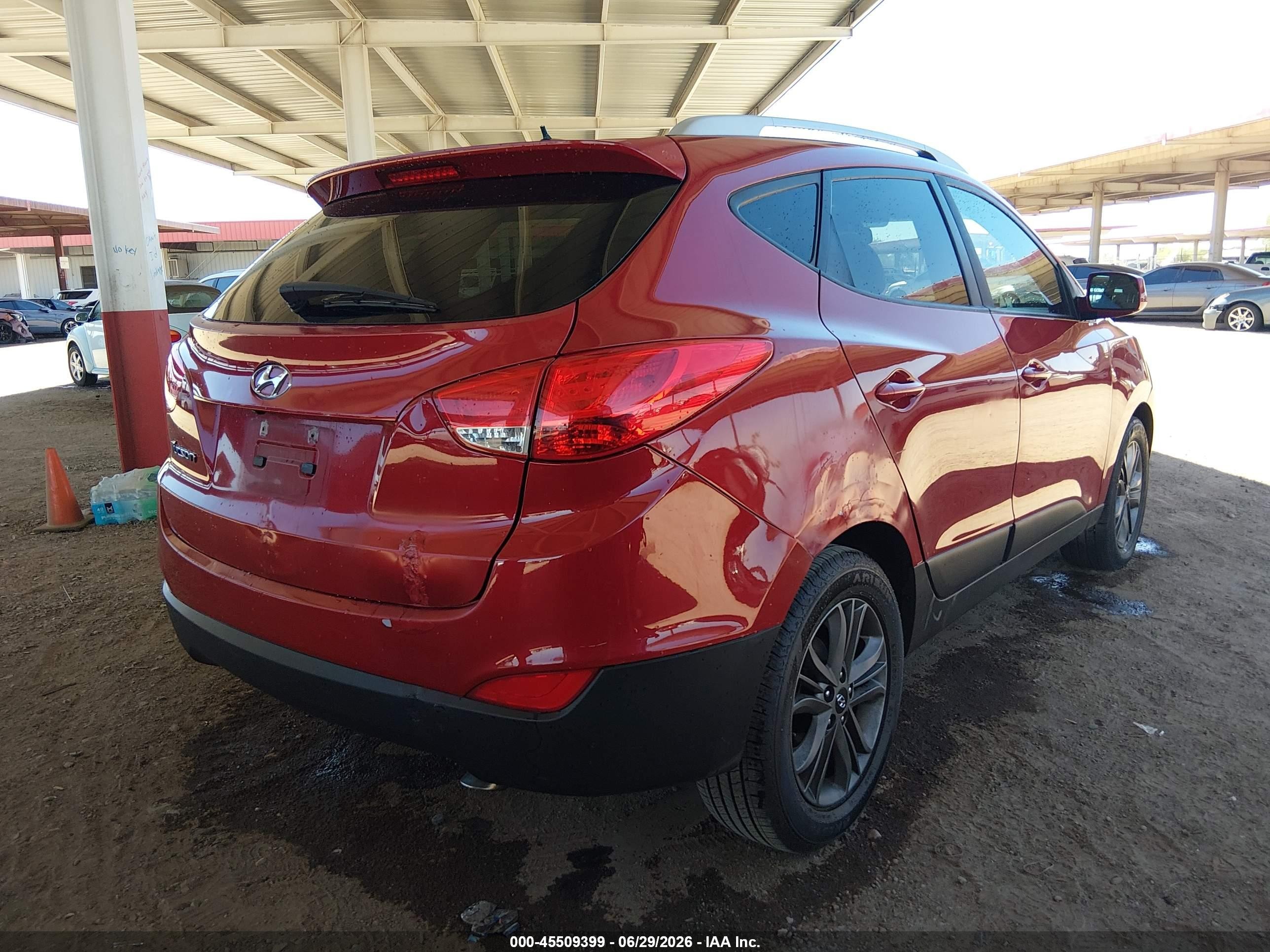 2015 Hyundai Tucson Se Красный vin: KM8JU3AG1FU059240