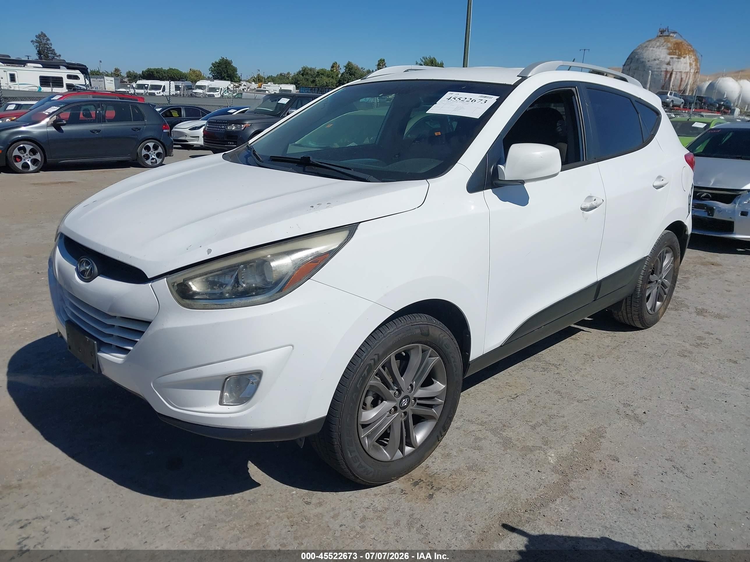 2015 Hyundai Tucson Se Белый vin: KM8JU3AG1FU995357