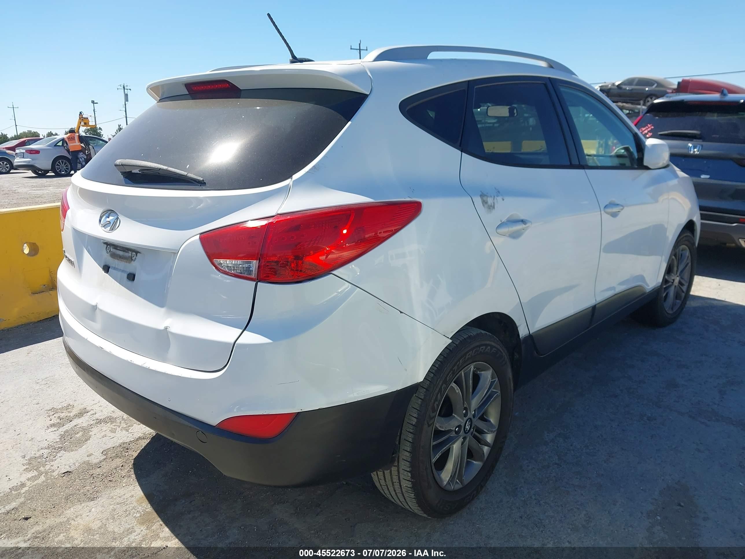 2015 Hyundai Tucson Se Белый vin: KM8JU3AG1FU995357