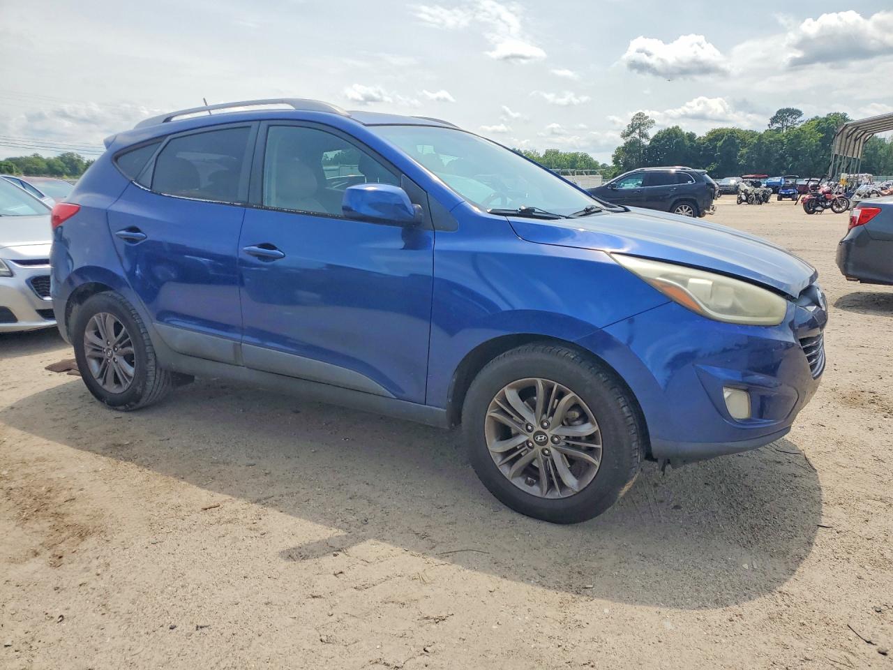 2014 Hyundai Tucson Se Blue vin: KM8JU3AG2EU799930