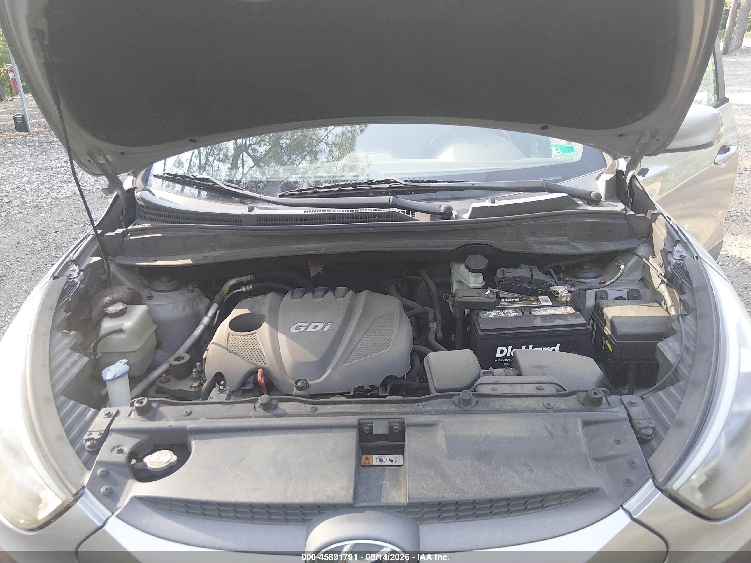 2014 Hyundai Tucson Se Серебряный vin: KM8JU3AG2EU804592