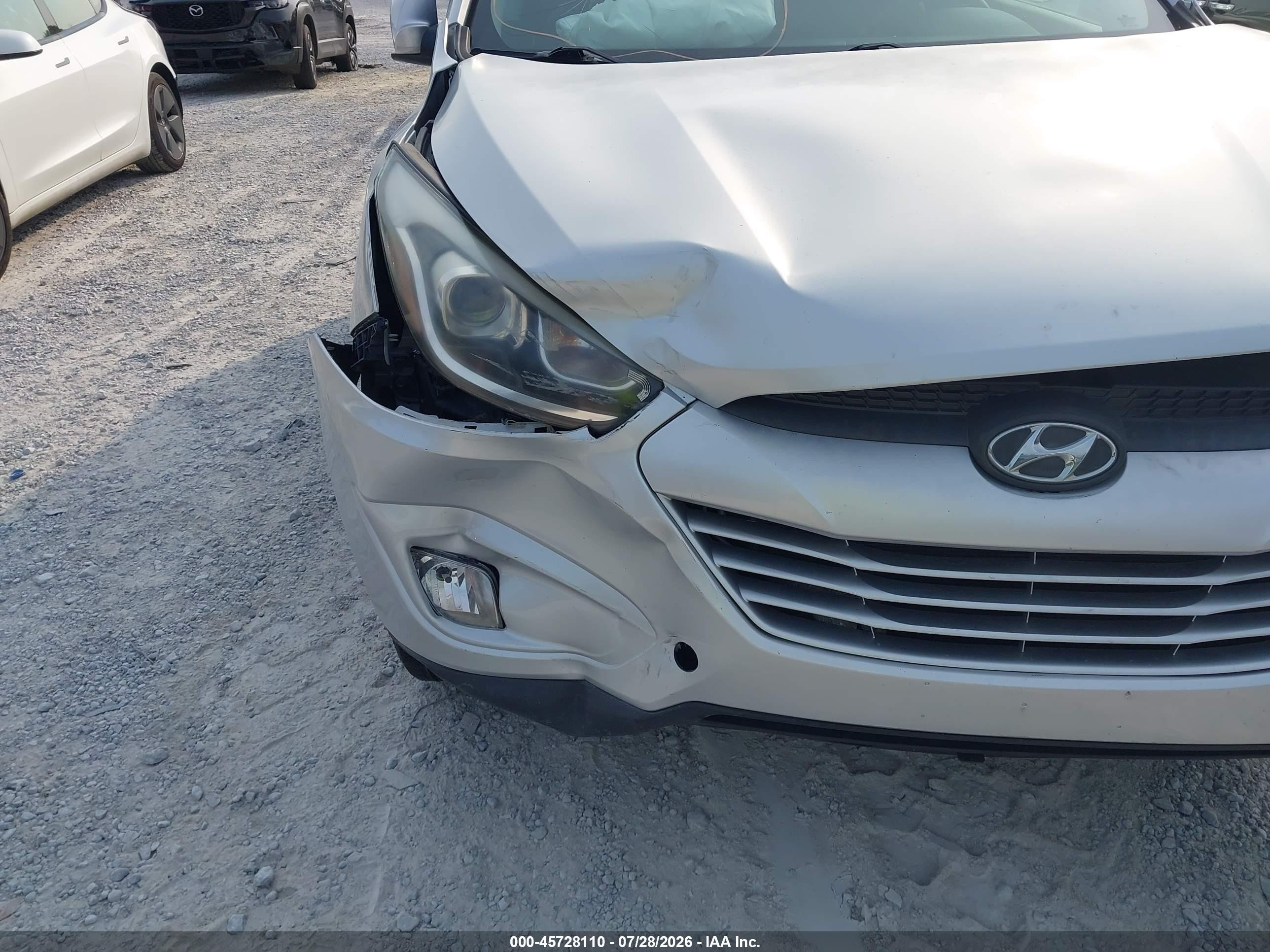2014 Hyundai Tucson Se Silver vin: KM8JU3AG2EU824423