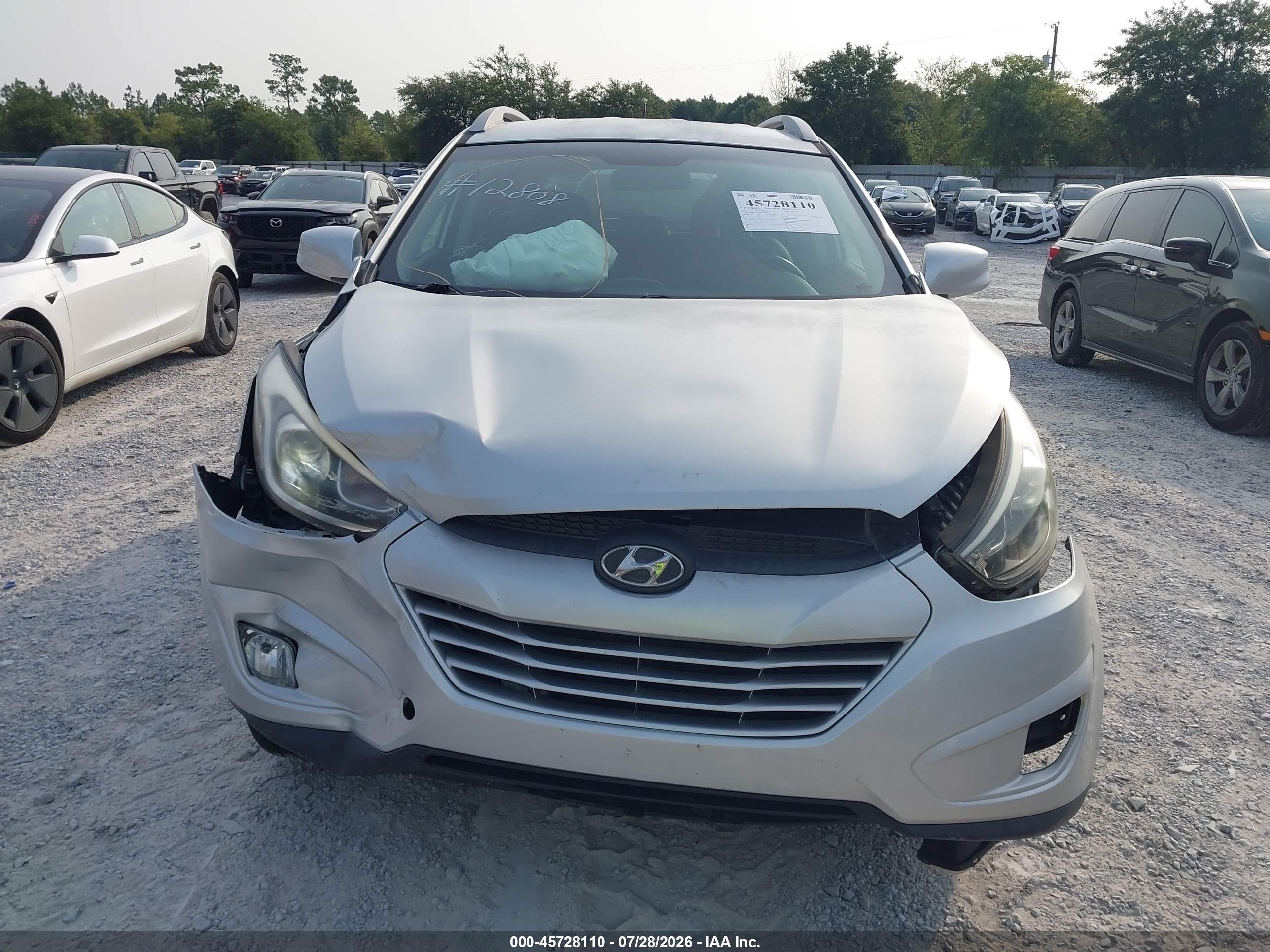 2014 Hyundai Tucson Se Silver vin: KM8JU3AG2EU824423