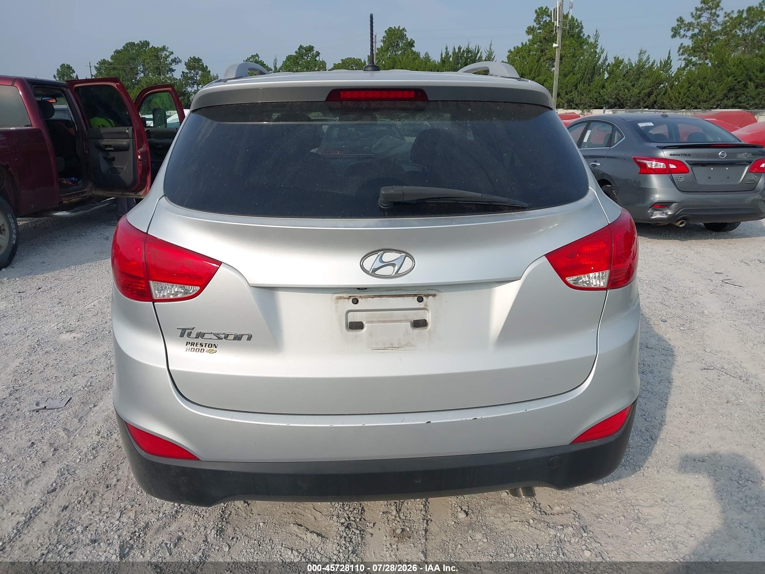 2014 Hyundai Tucson Se Silver vin: KM8JU3AG2EU824423