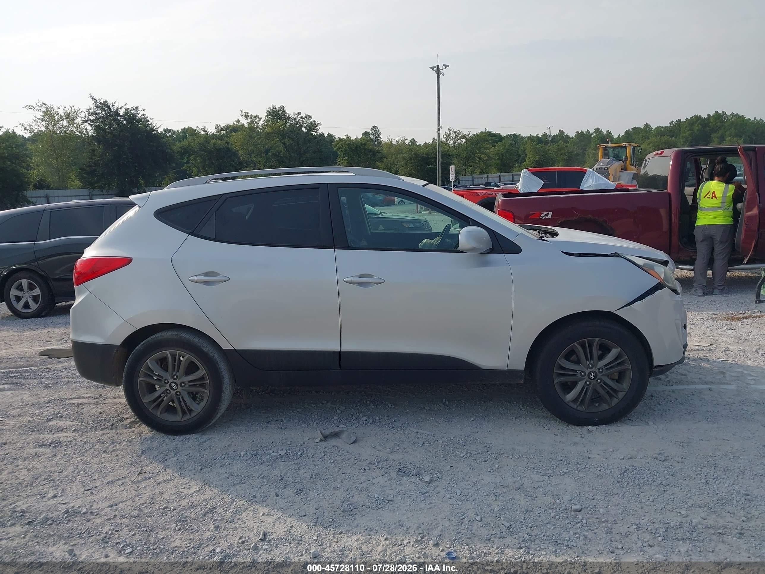 2014 Hyundai Tucson Se Silver vin: KM8JU3AG2EU824423