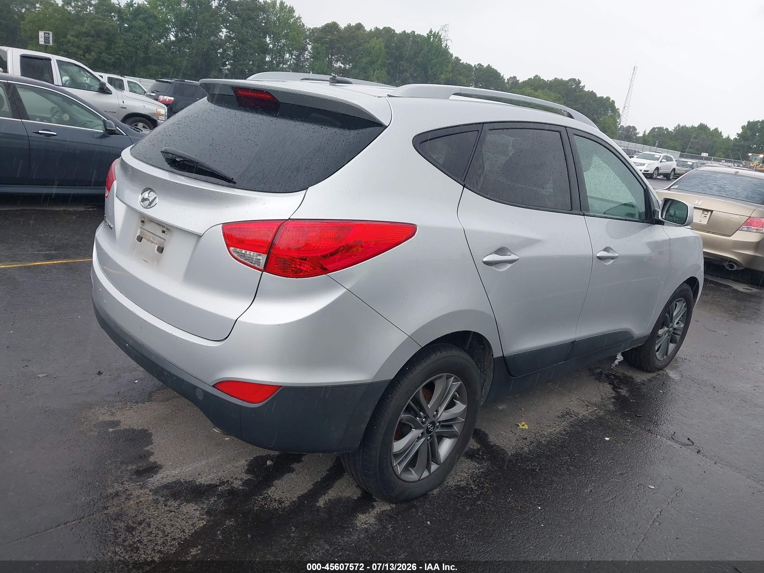 2014 Hyundai Tucson Se Gray vin: KM8JU3AG2EU831565