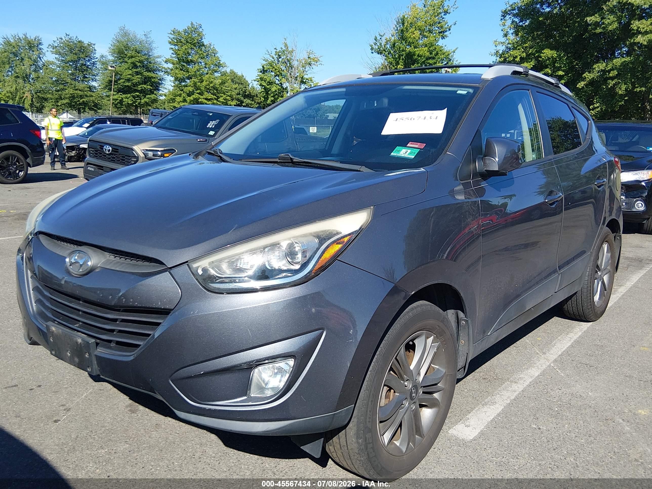 2014 Hyundai Tucson Se Gray vin: KM8JU3AG2EU873041