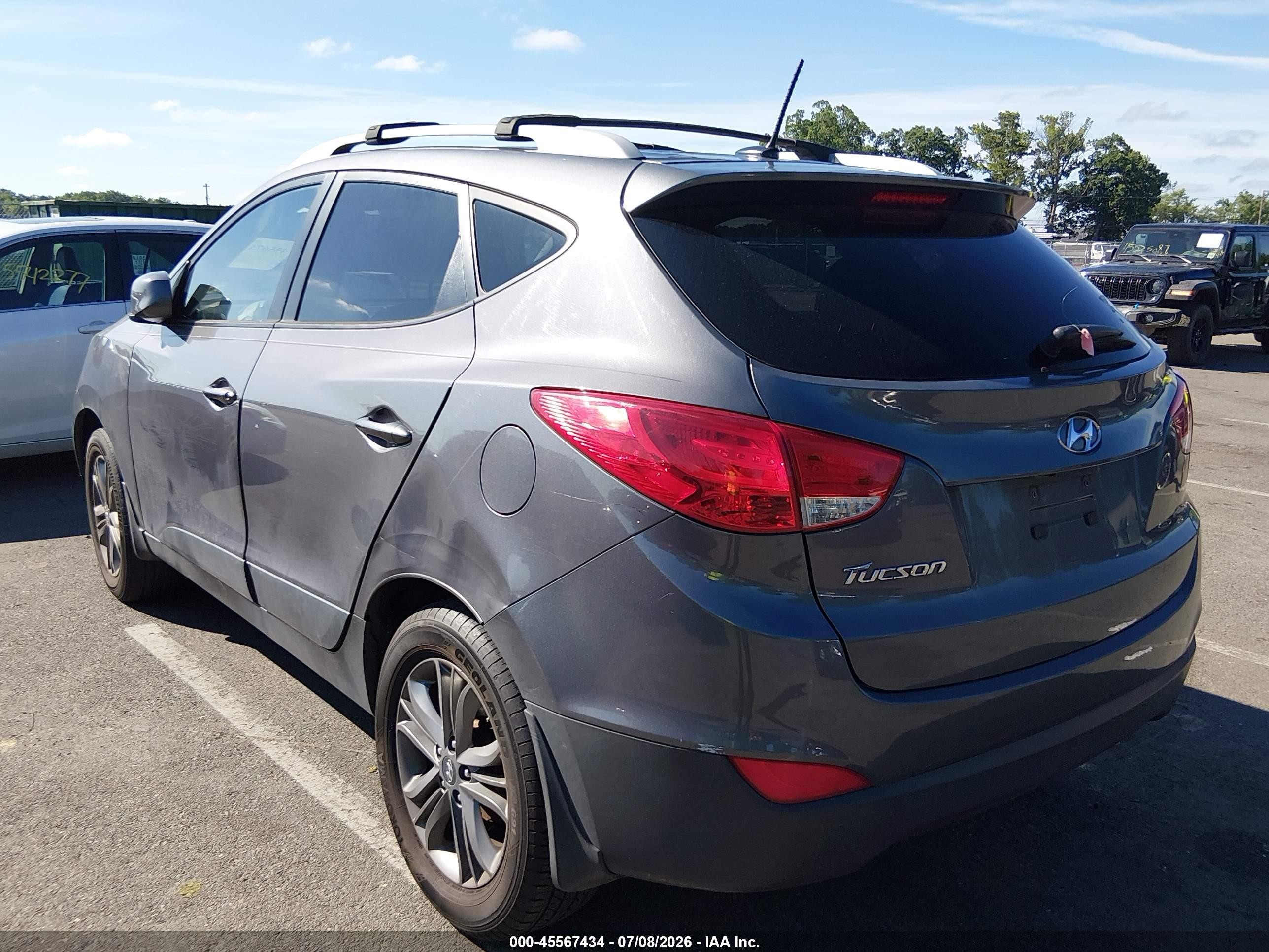 2014 Hyundai Tucson Se Gray vin: KM8JU3AG2EU873041