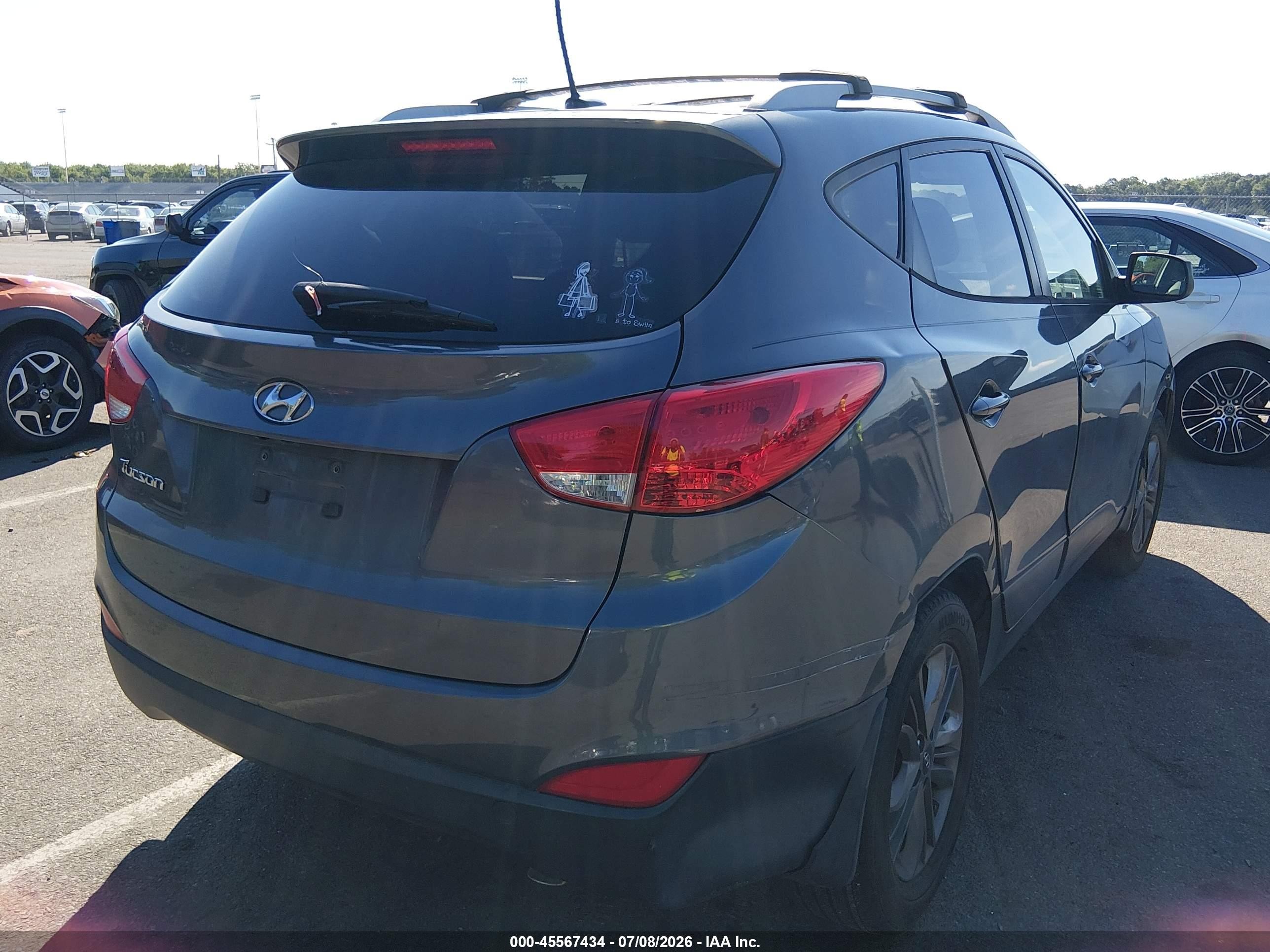 2014 Hyundai Tucson Se Gray vin: KM8JU3AG2EU873041