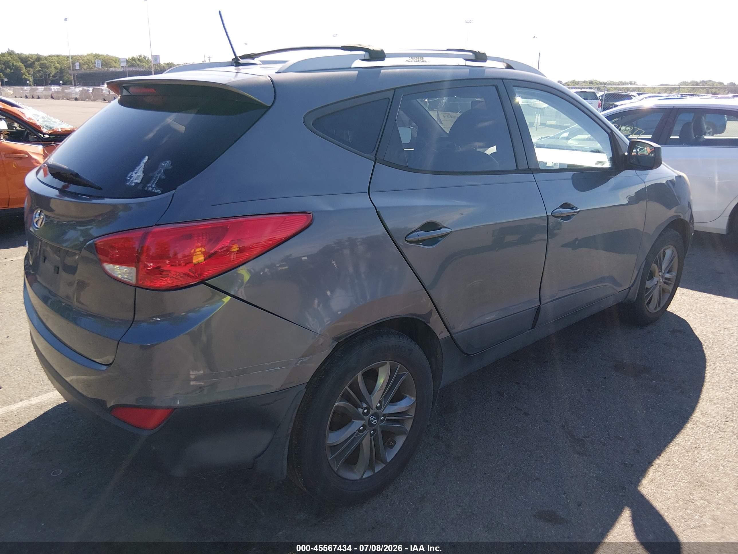 2014 Hyundai Tucson Se Gray vin: KM8JU3AG2EU873041