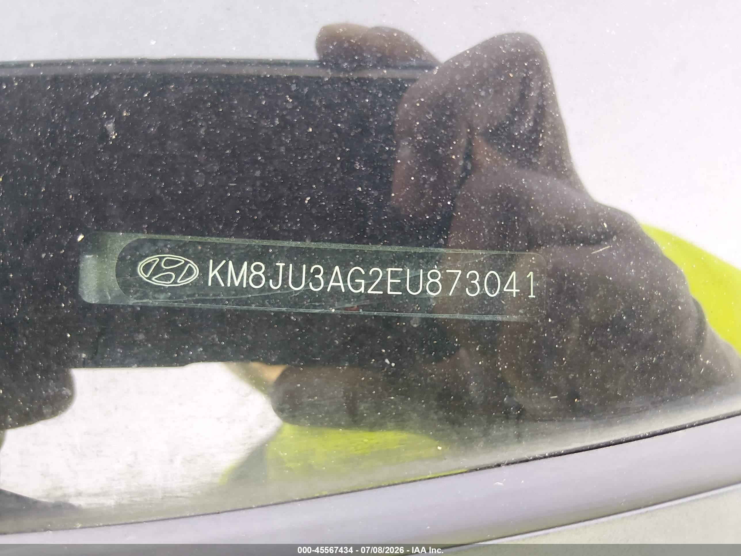 2014 Hyundai Tucson Se Gray vin: KM8JU3AG2EU873041