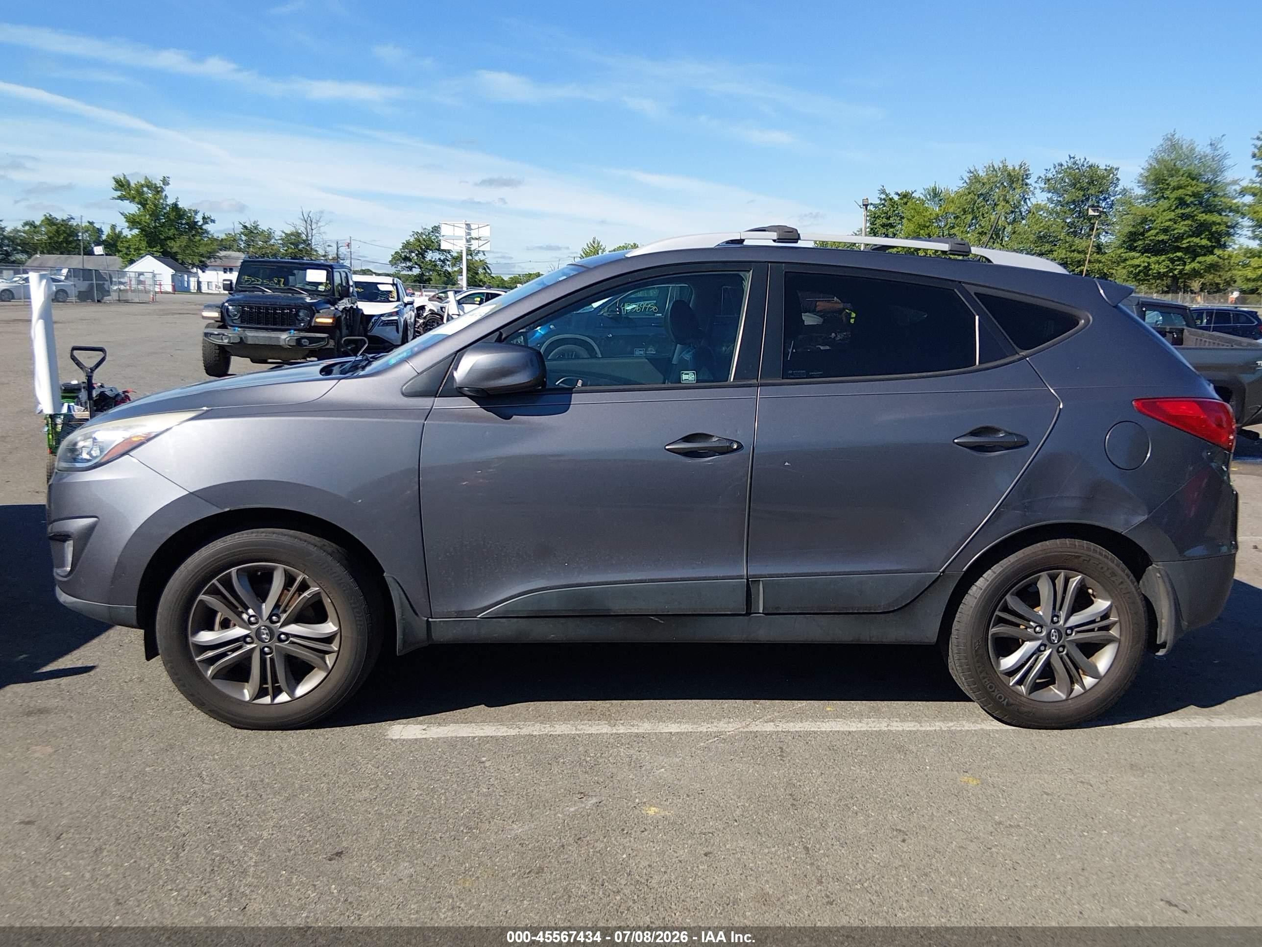 2014 Hyundai Tucson Se Gray vin: KM8JU3AG2EU873041