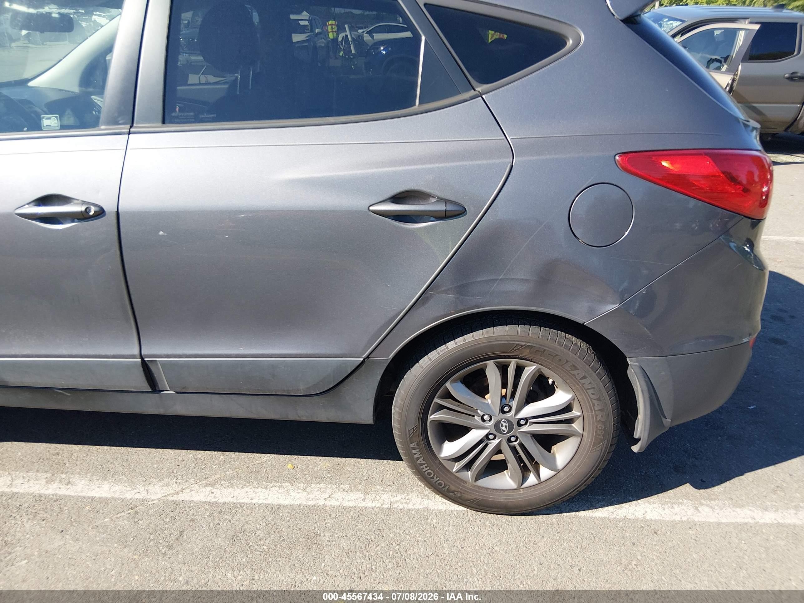 2014 Hyundai Tucson Se Gray vin: KM8JU3AG2EU873041