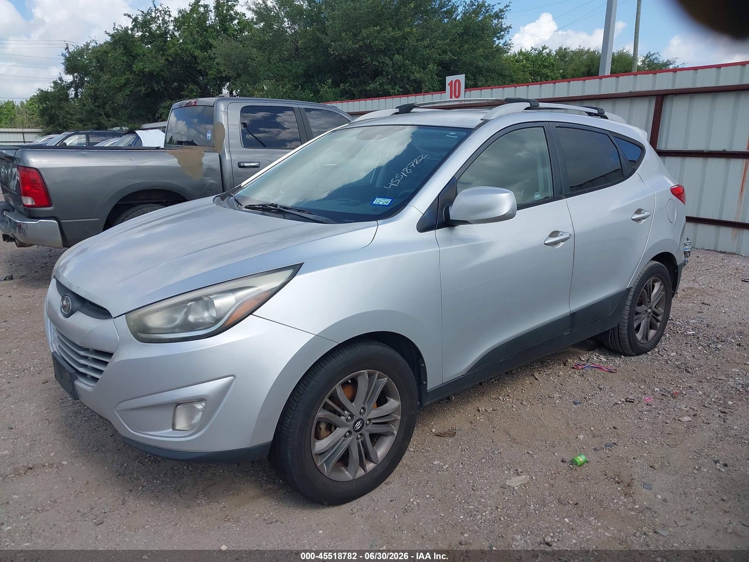 2014 Hyundai Tucson Se Gray vin: KM8JU3AG2EU927776
