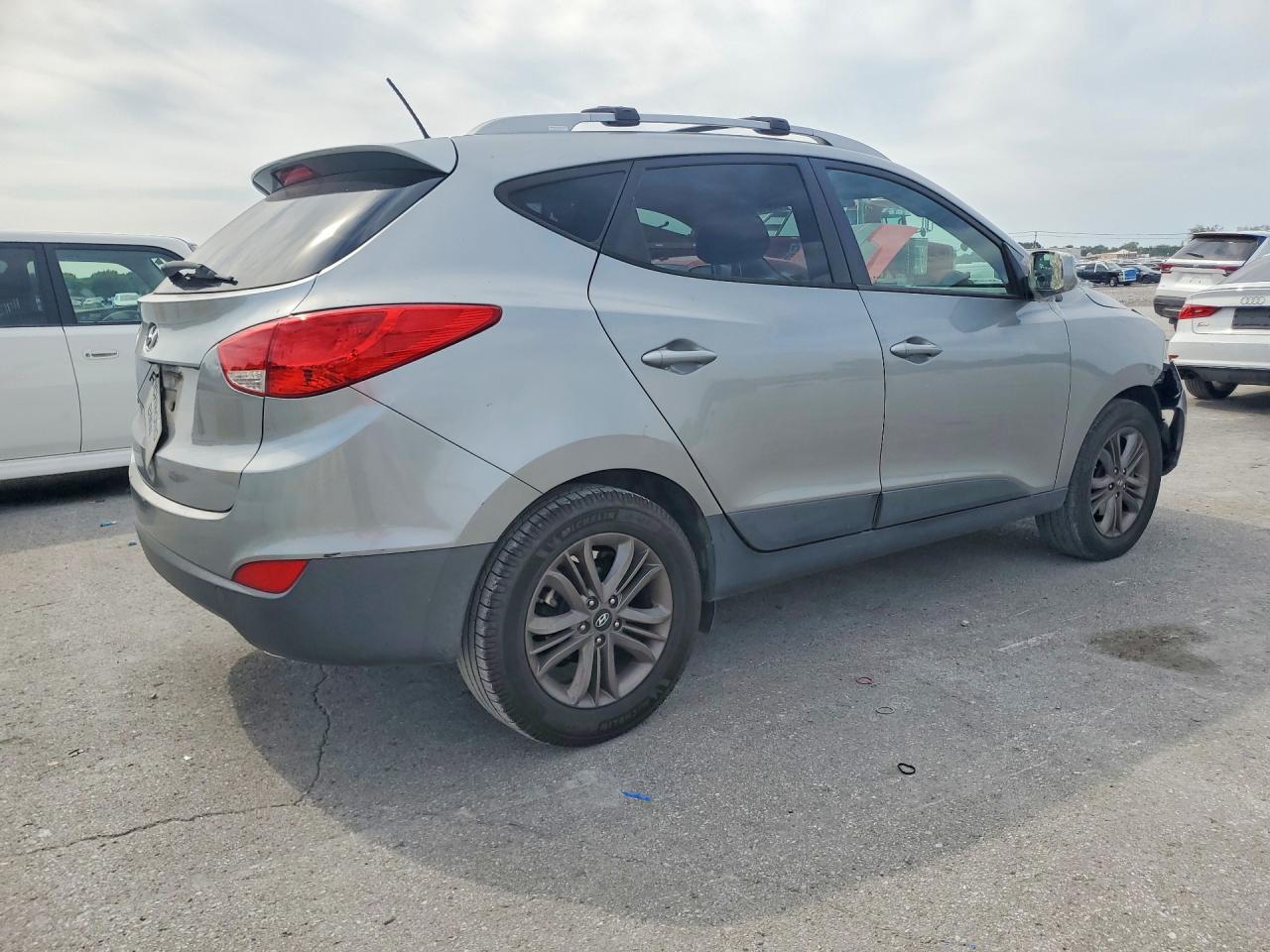 2014 Hyundai Tucson Se Silver vin: KM8JU3AG2EU935084