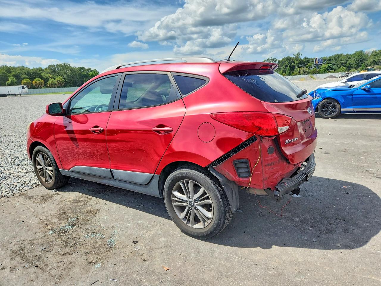 2015 Hyundai Tucson Se Red vin: KM8JU3AG2FU056055