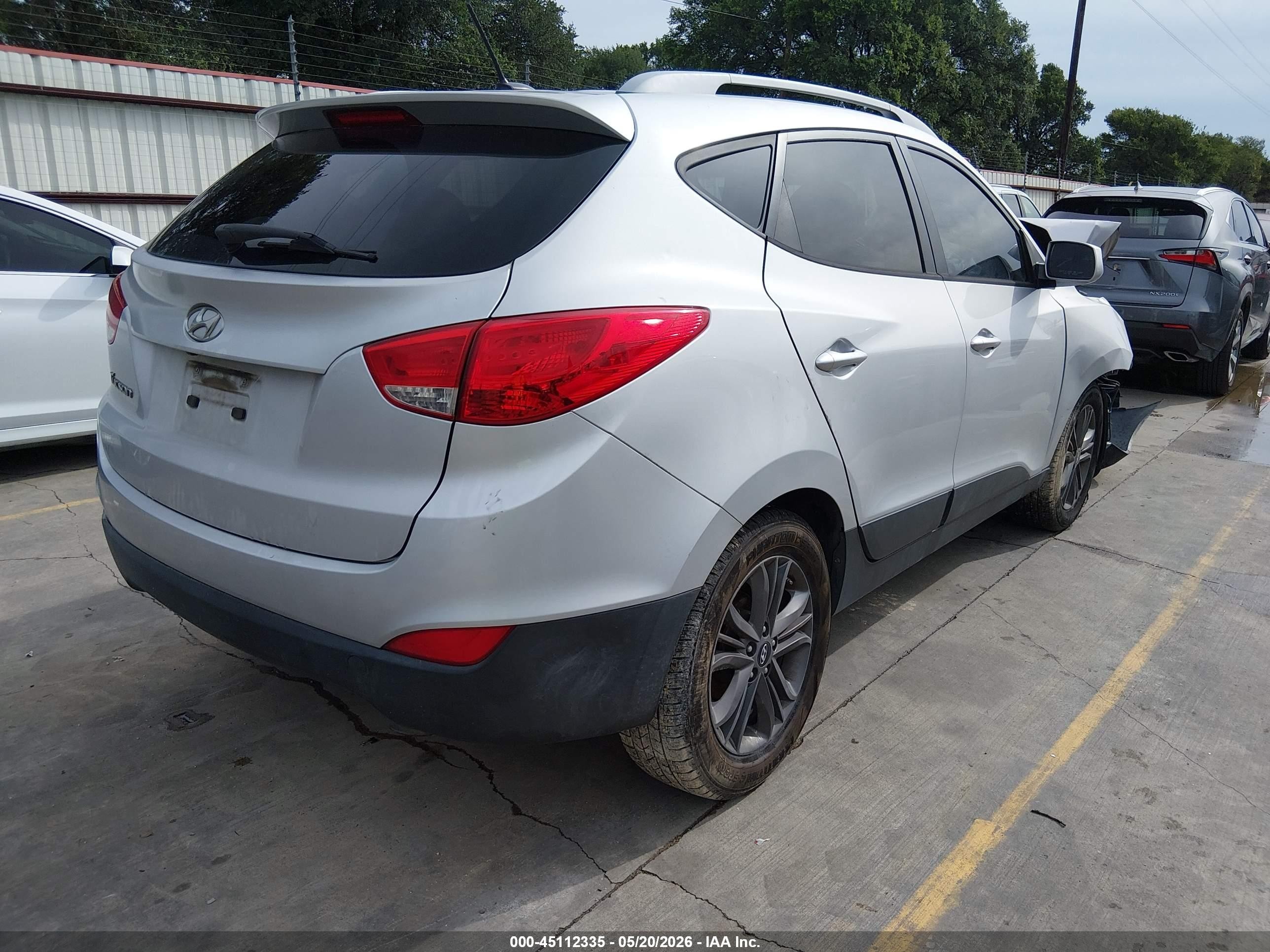 2015 Hyundai Tucson Se Silver vin: KM8JU3AG2FU975005