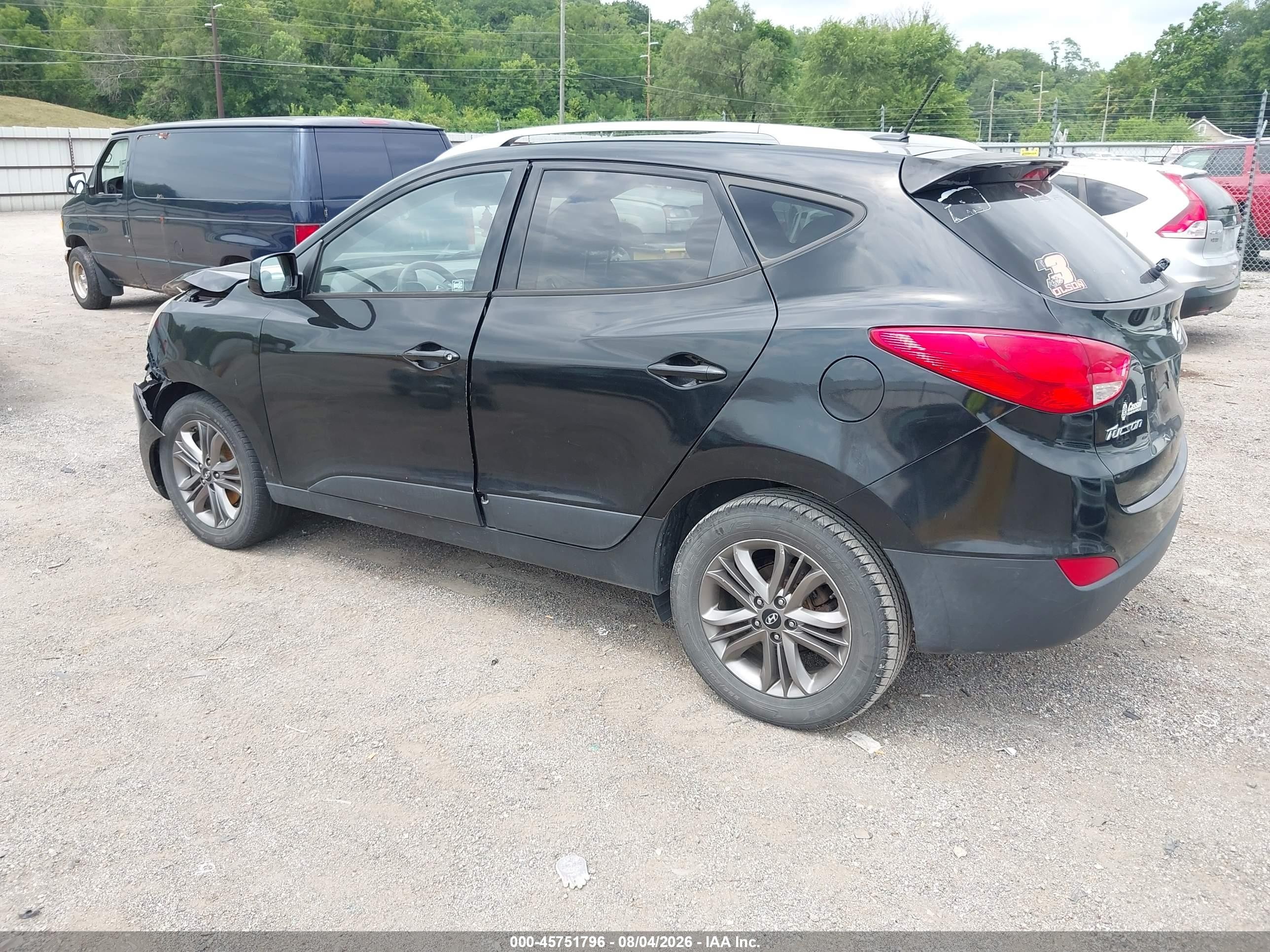 2015 Hyundai Tucson Se Черный vin: KM8JU3AG2FU980169