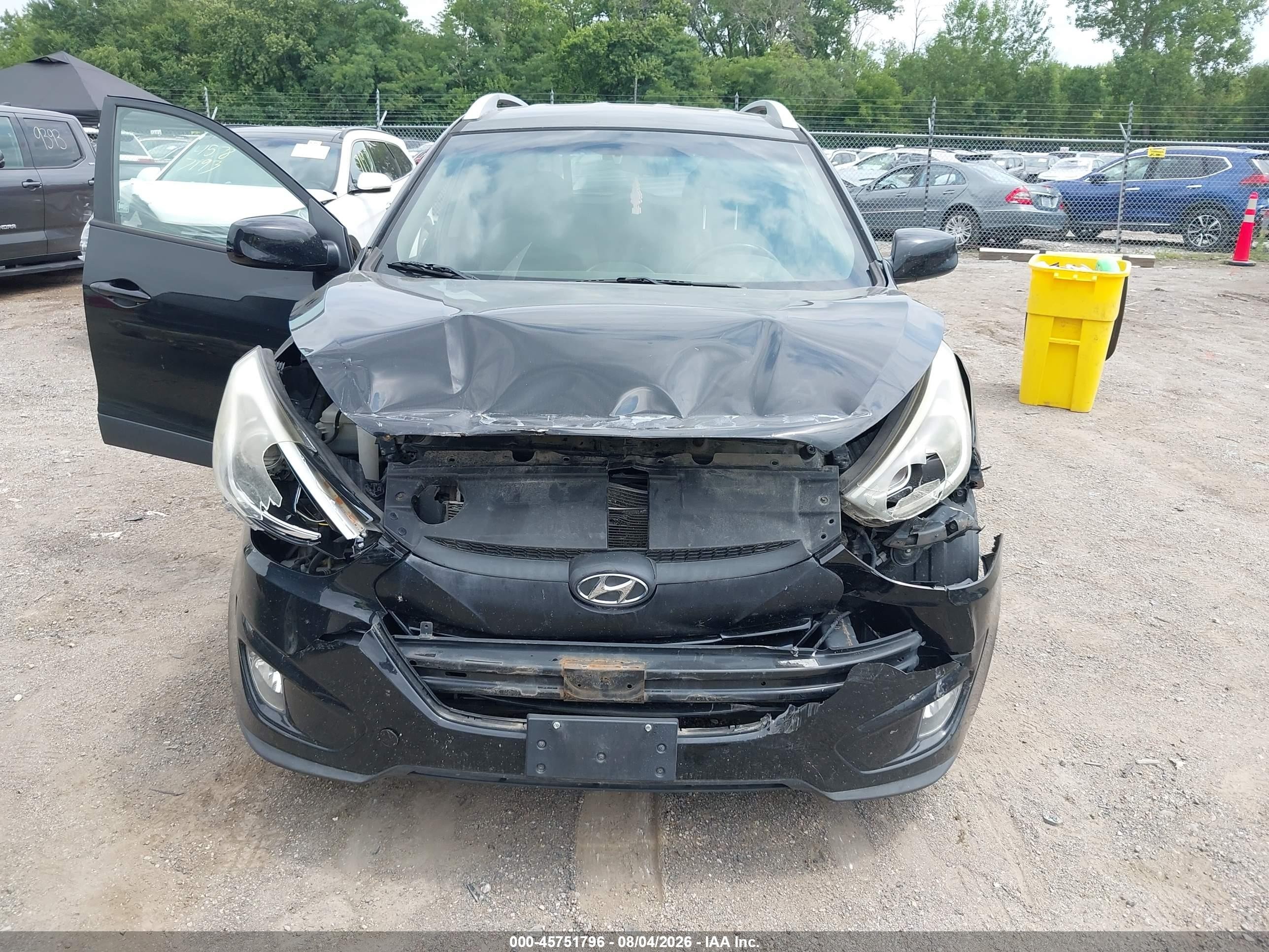 2015 Hyundai Tucson Se Черный vin: KM8JU3AG2FU980169