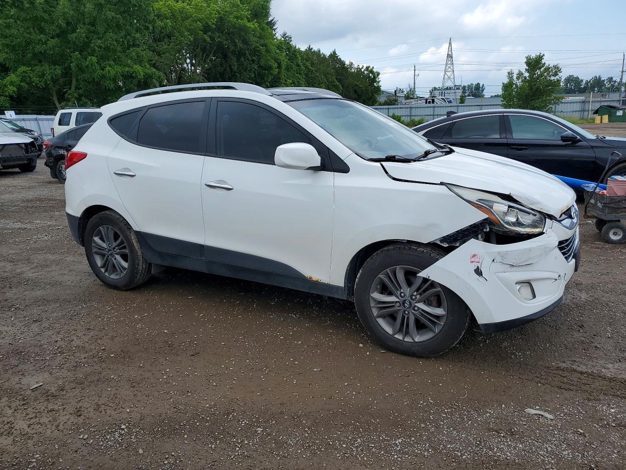 2014 Hyundai Tucson White vin: KM8JU3AG3EU791190