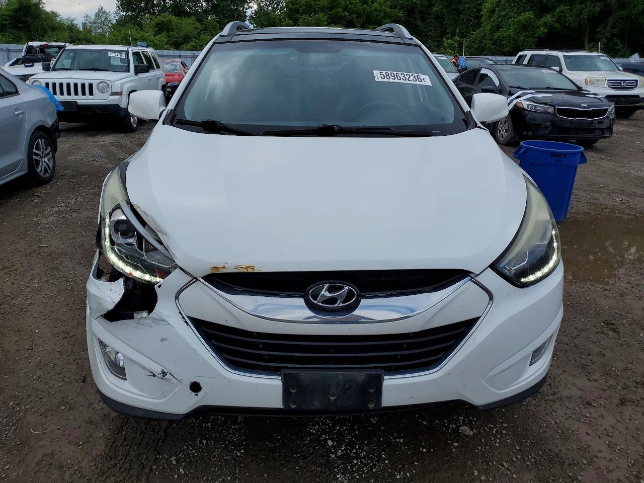 2014 Hyundai Tucson White vin: KM8JU3AG3EU791190
