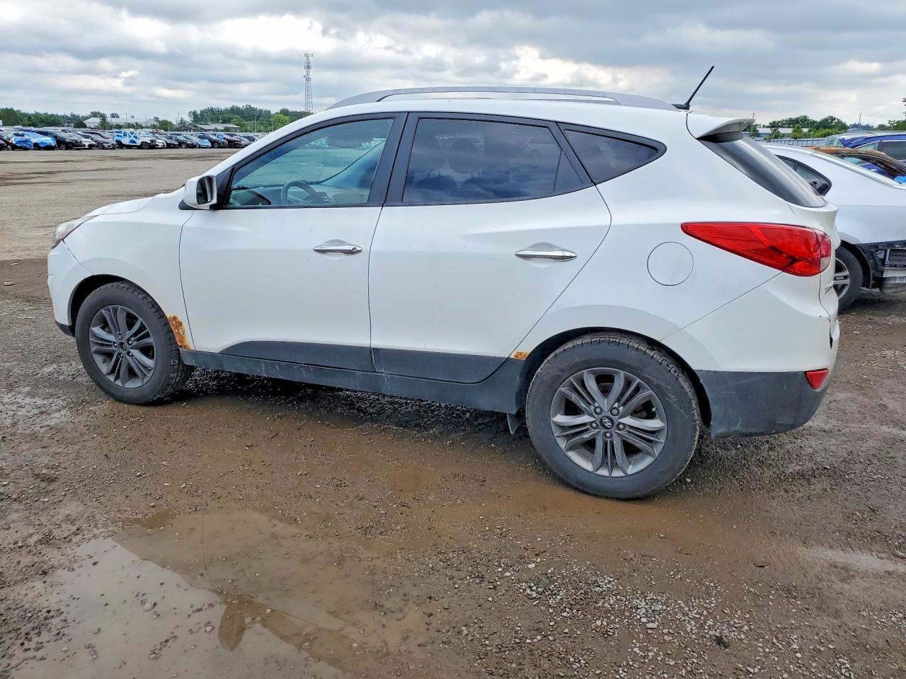 2014 Hyundai Tucson White vin: KM8JU3AG3EU791190