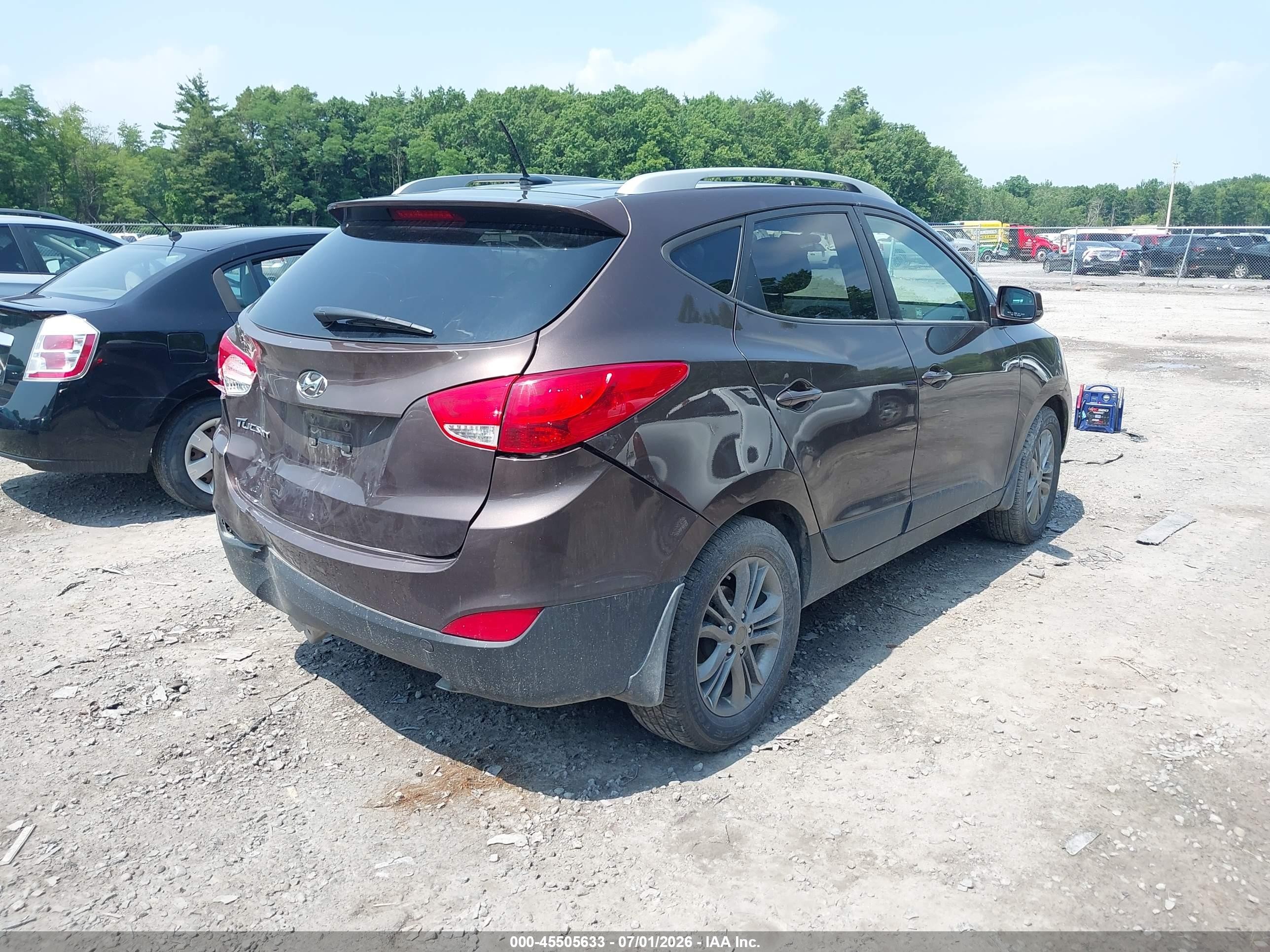2014 Hyundai Tucson Se Brown vin: KM8JU3AG3EU802866