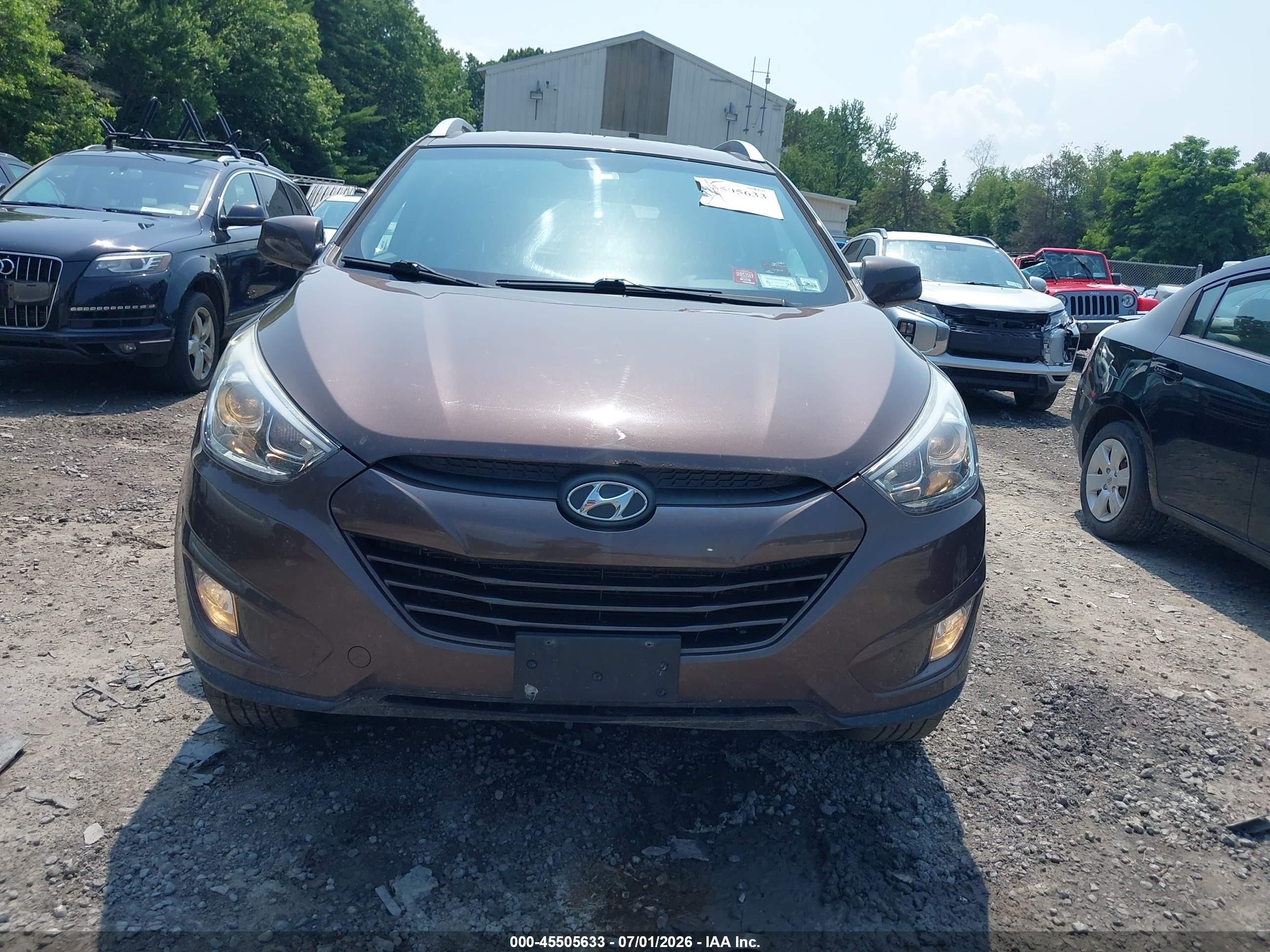 2014 Hyundai Tucson Se Brown vin: KM8JU3AG3EU802866