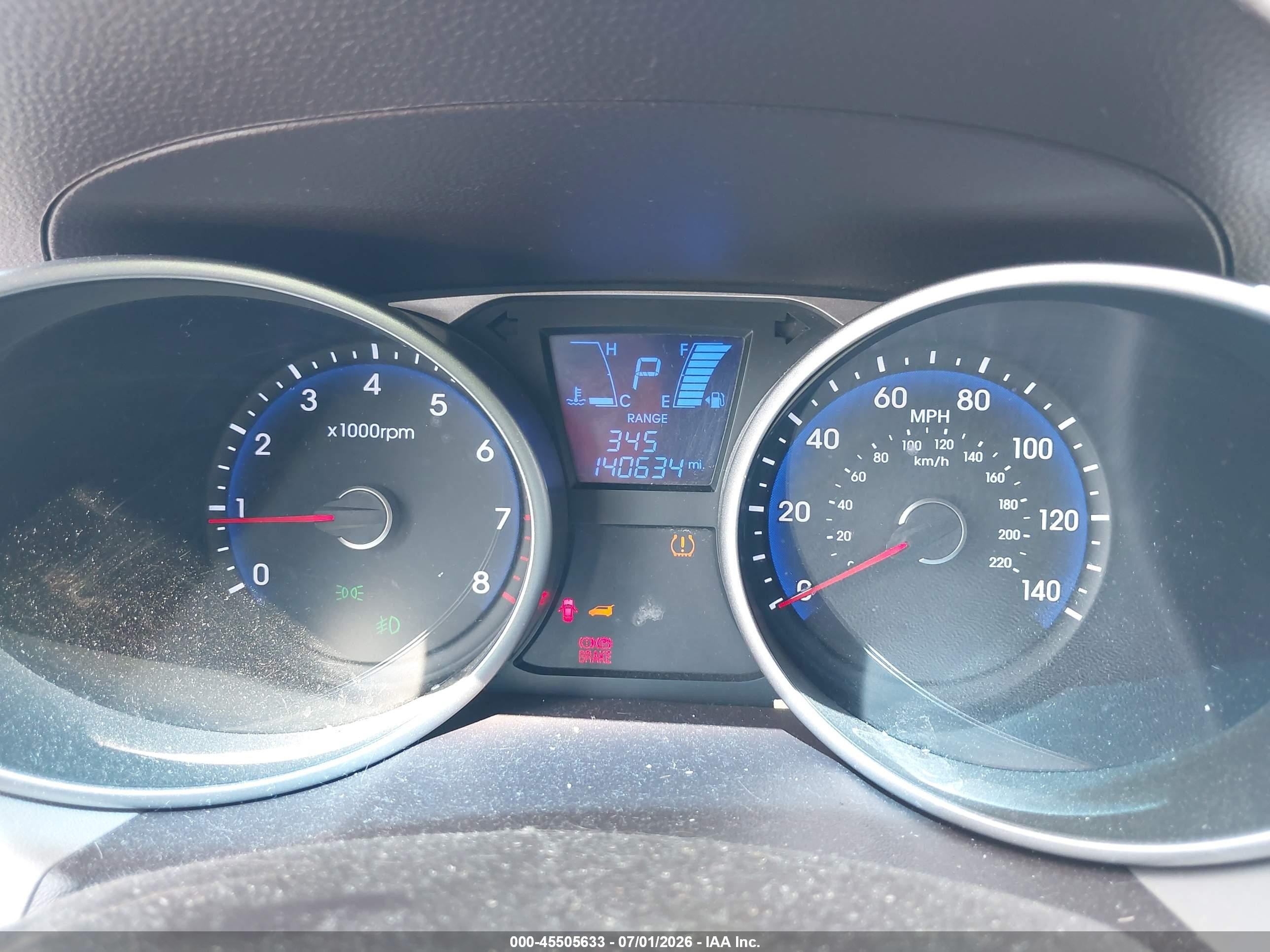 2014 Hyundai Tucson Se Brown vin: KM8JU3AG3EU802866
