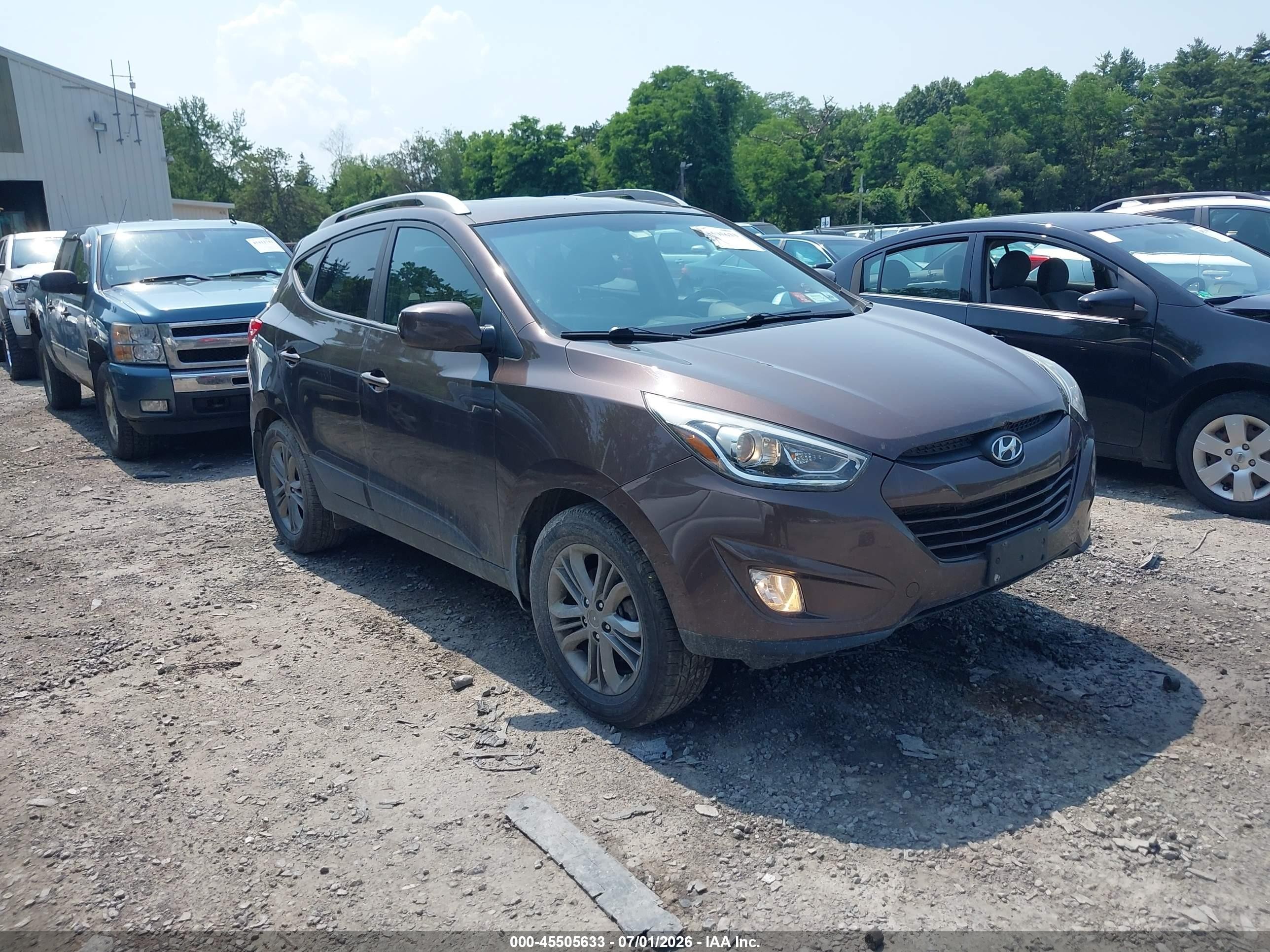 2014 Hyundai Tucson Se Brown vin: KM8JU3AG3EU802866