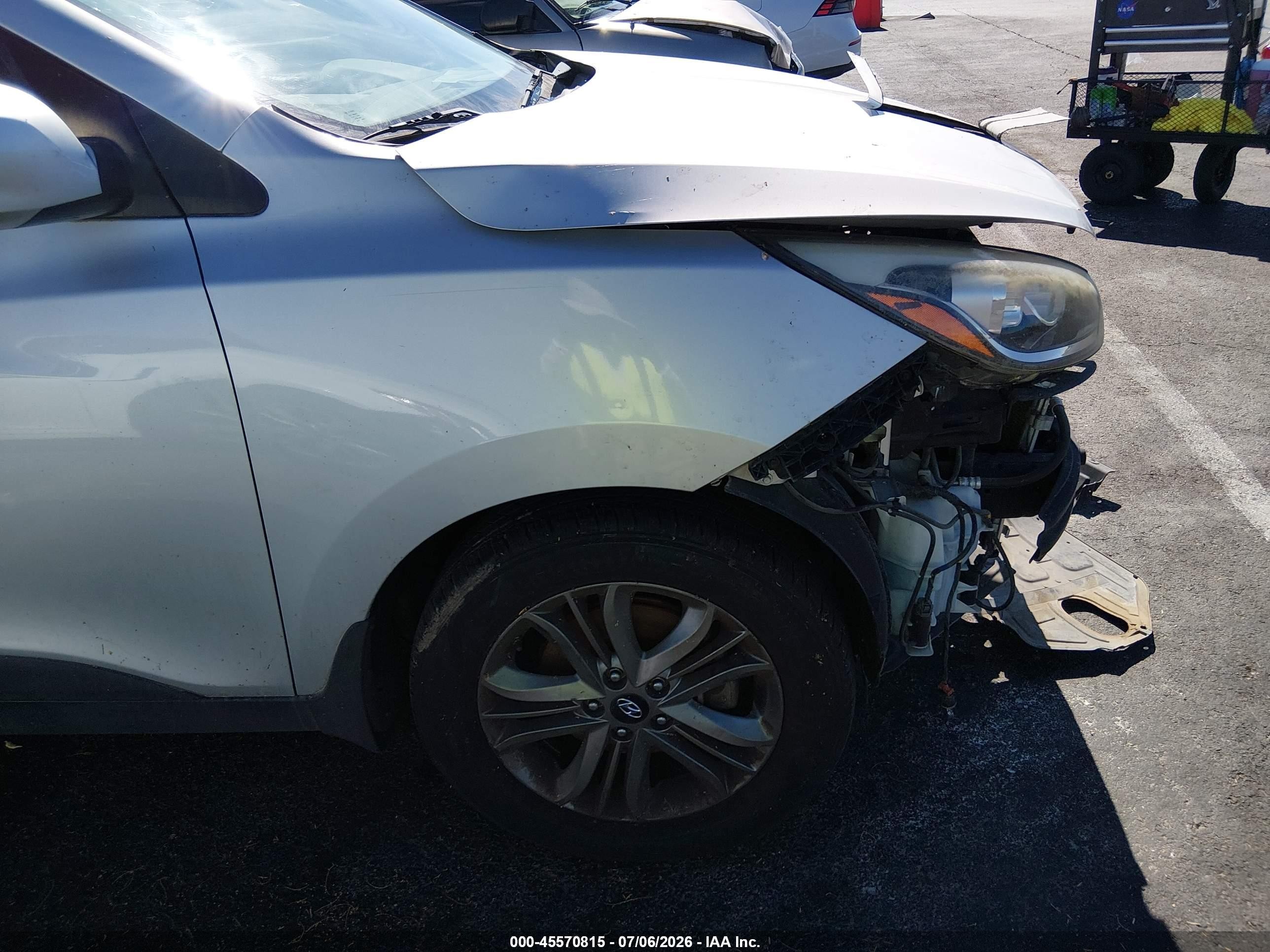 2014 Hyundai Tucson Se Gray vin: KM8JU3AG3EU803807
