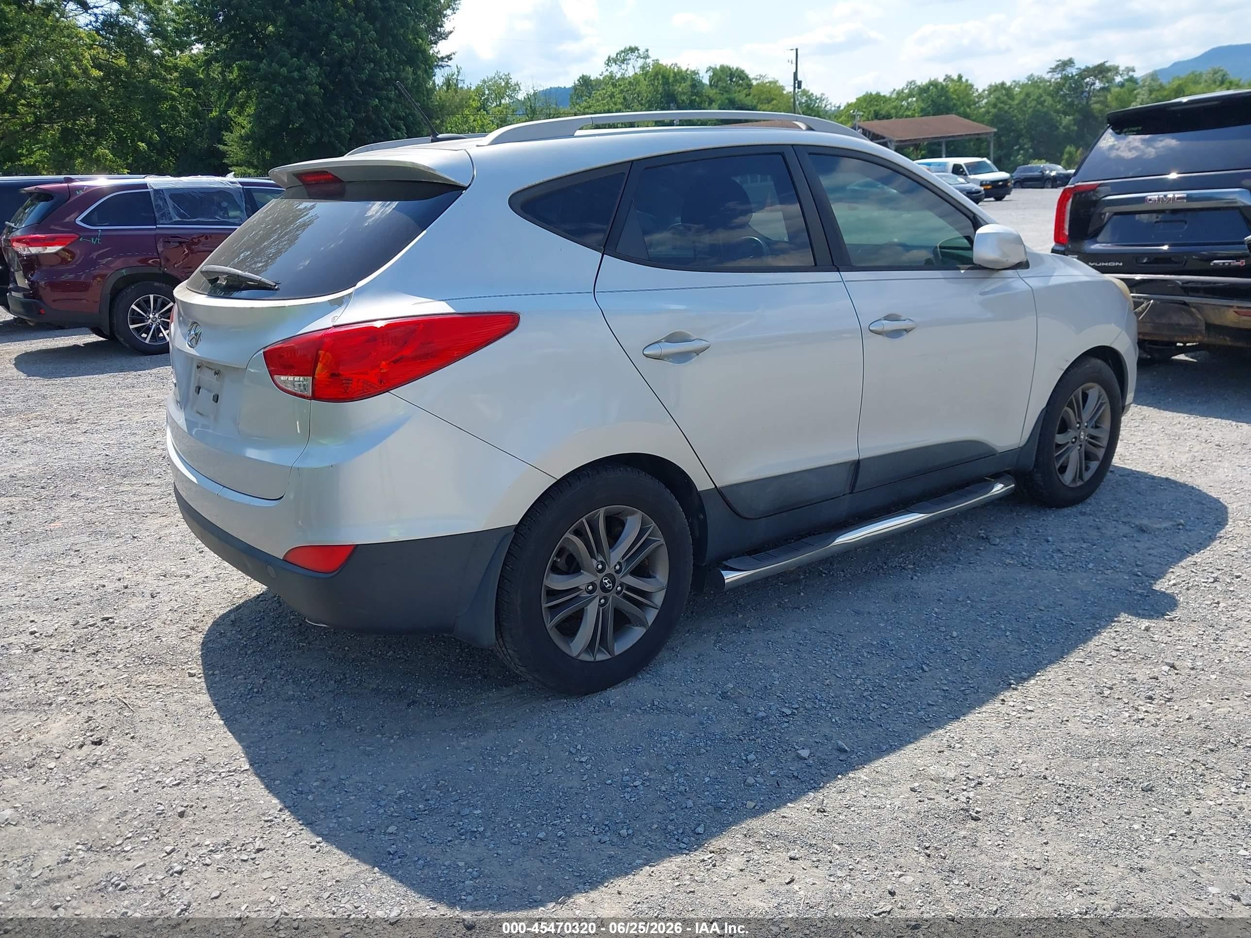 2014 Hyundai Tucson Se Silver vin: KM8JU3AG3EU833096