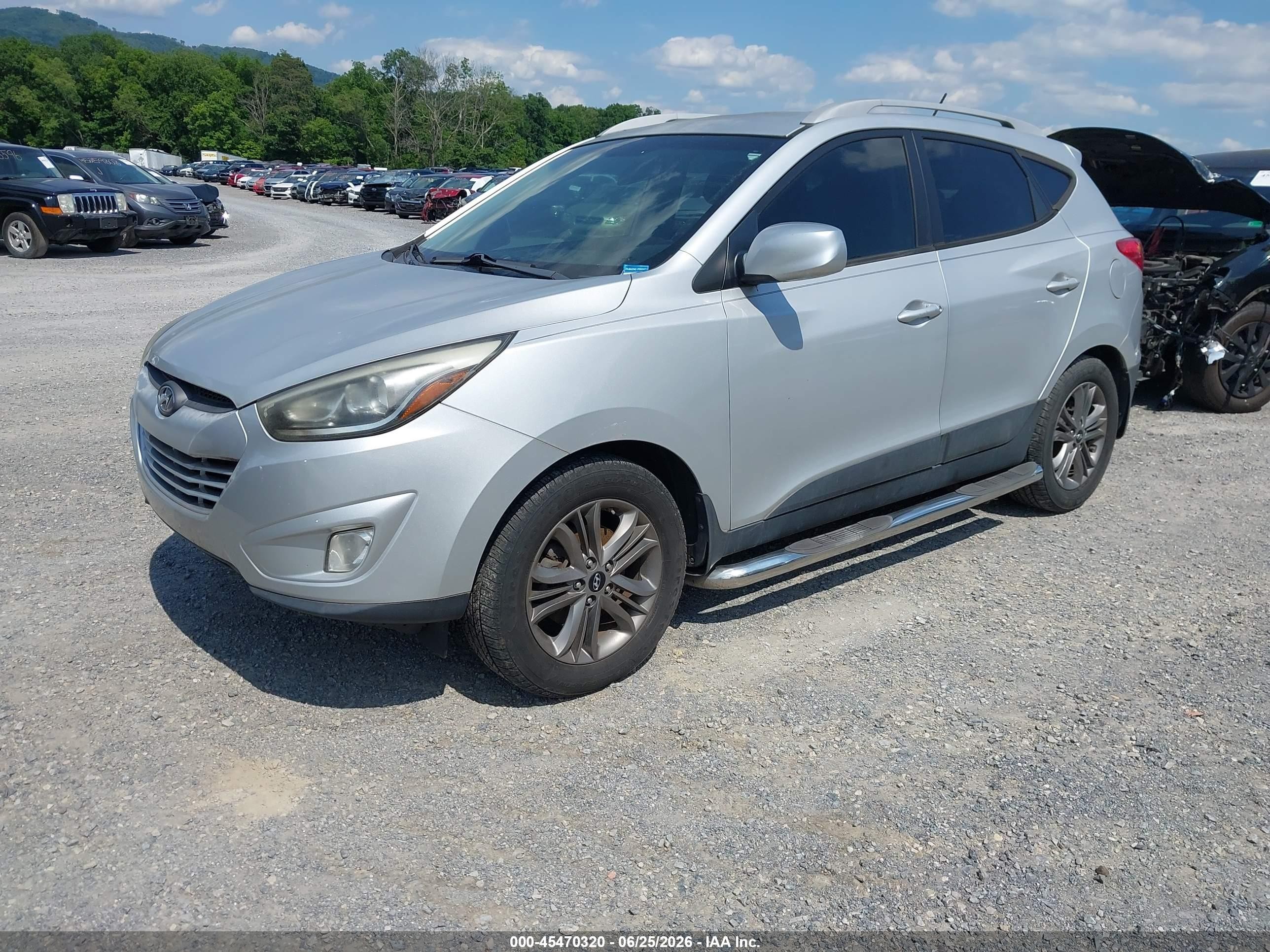 2014 Hyundai Tucson Se Silver vin: KM8JU3AG3EU833096